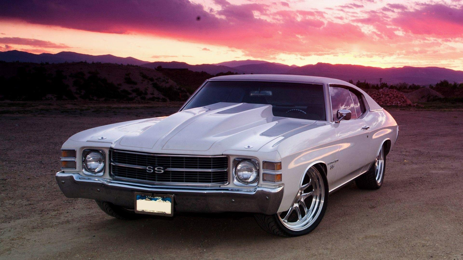 Download wallpaper 1920x1080 chevrolet, chevelle, white, front view