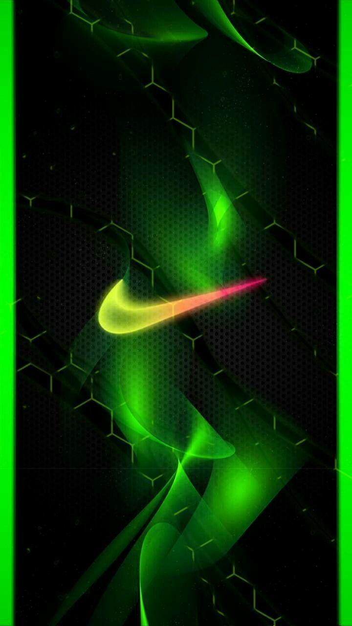 Neon green hot sale nike logo