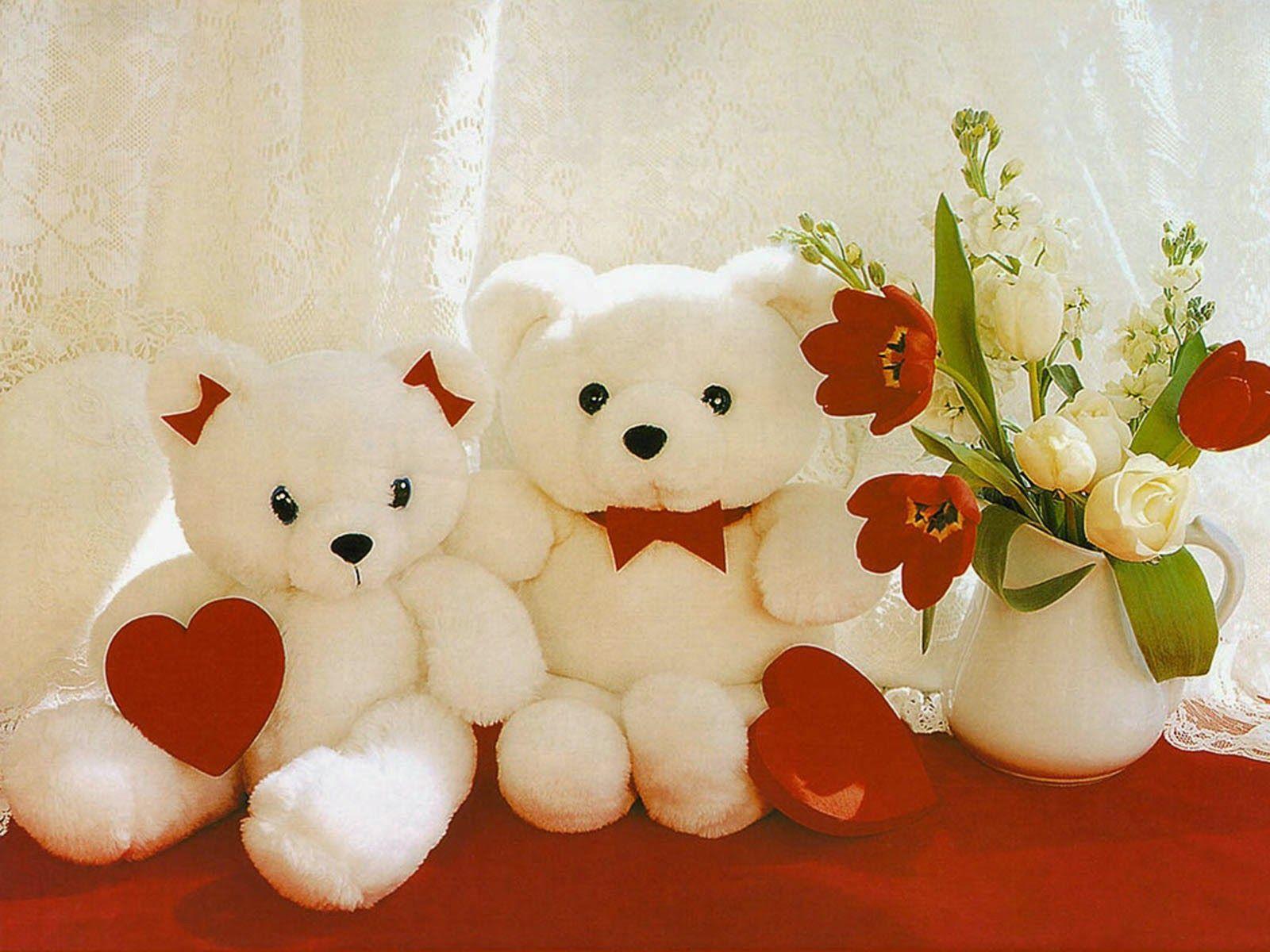 Beautiful Flower Wallpaper For You: Teddy Bear with Flowers