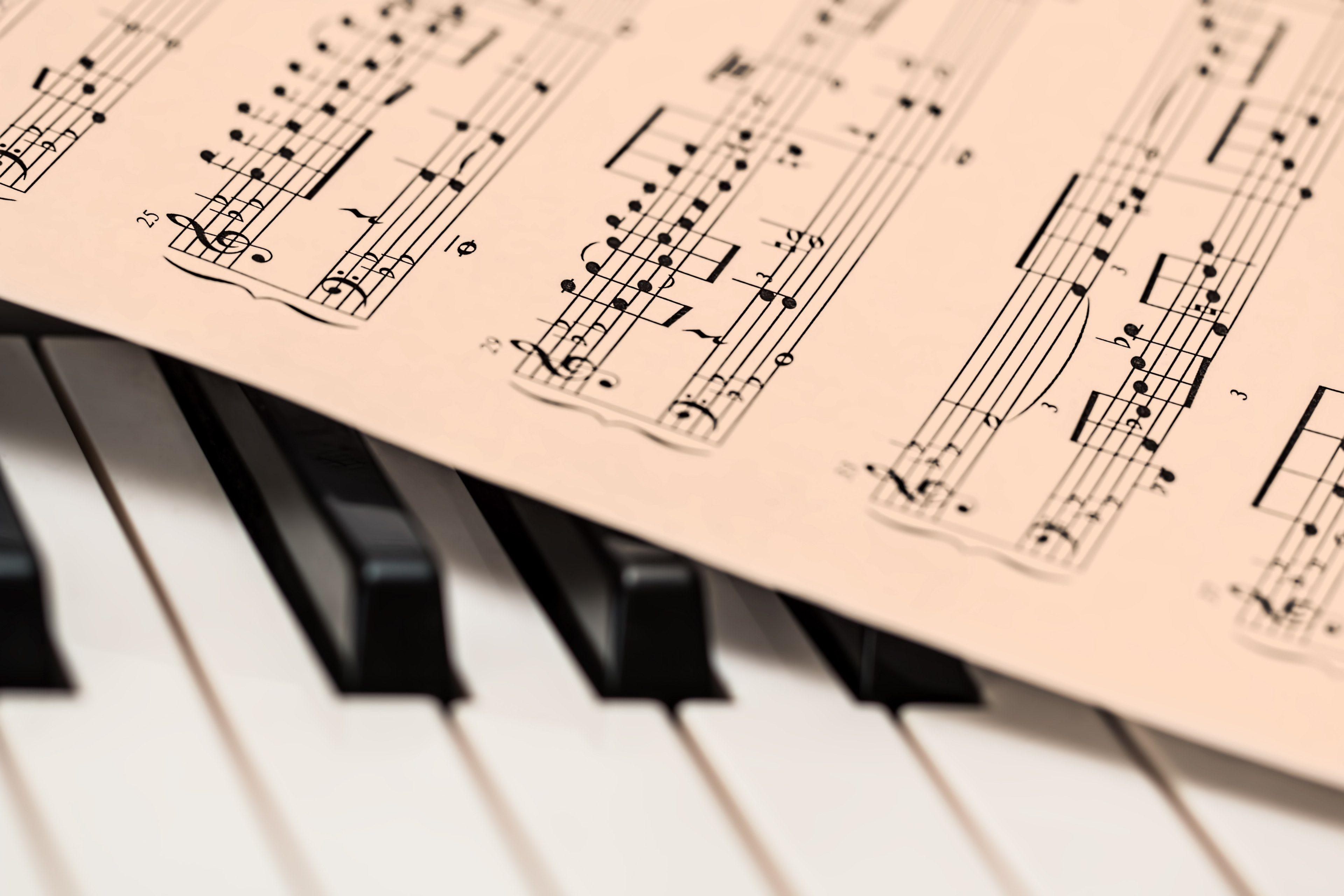 piano #music score #music sheet #keyboard #piano keys 4k wallpaper