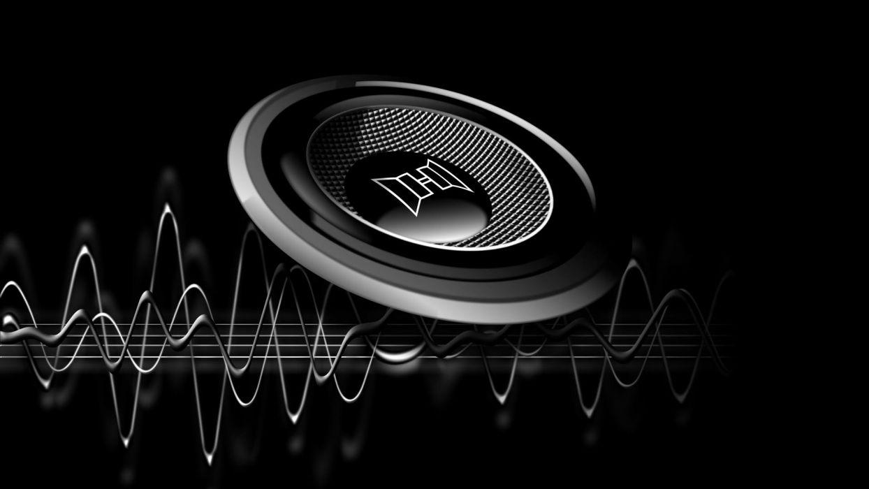 3D and cg Abstract Black speaker music wallpaperx1080