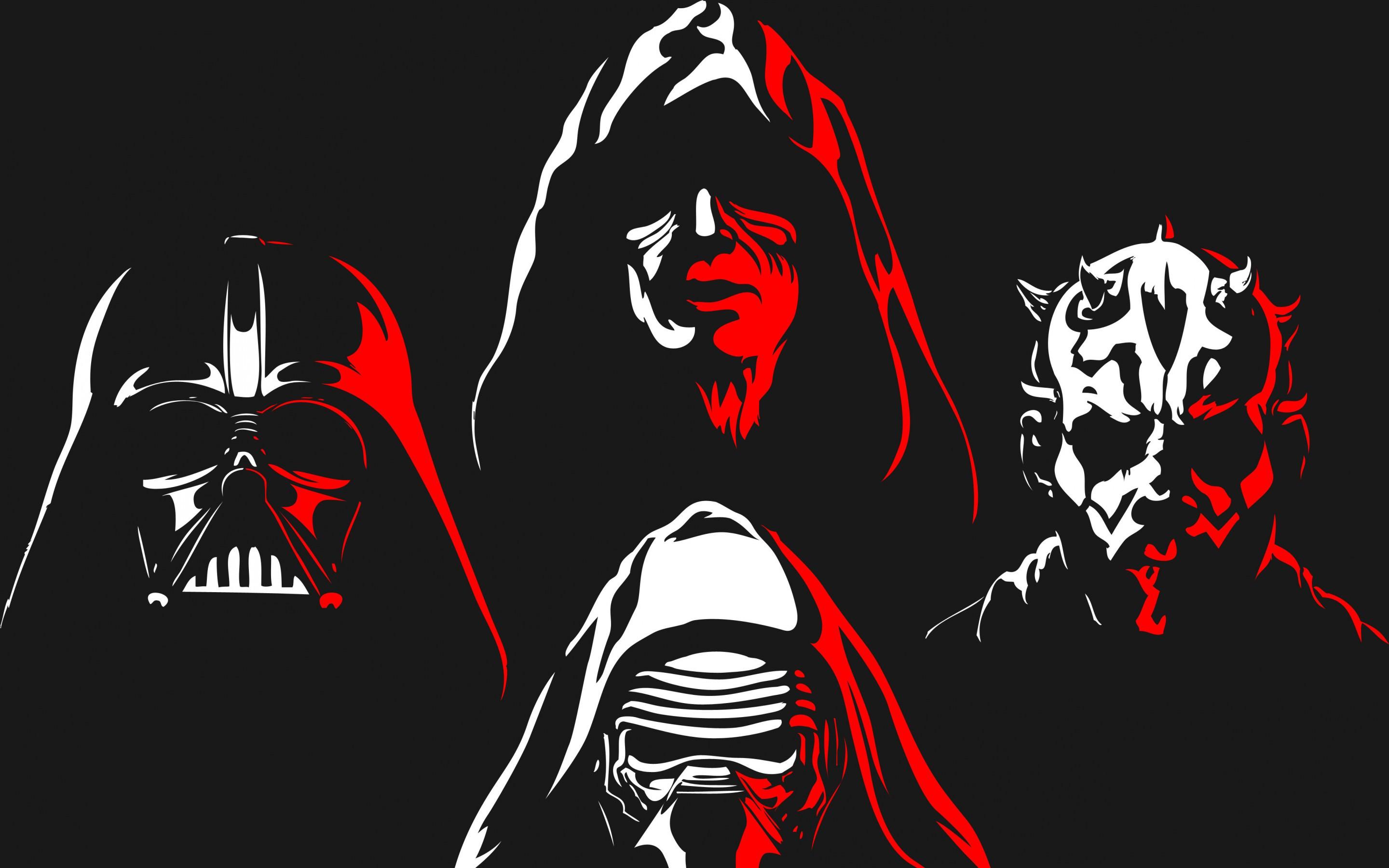 4K Darth Sidious, Vader, Maul, Sith Lords 2880x1800