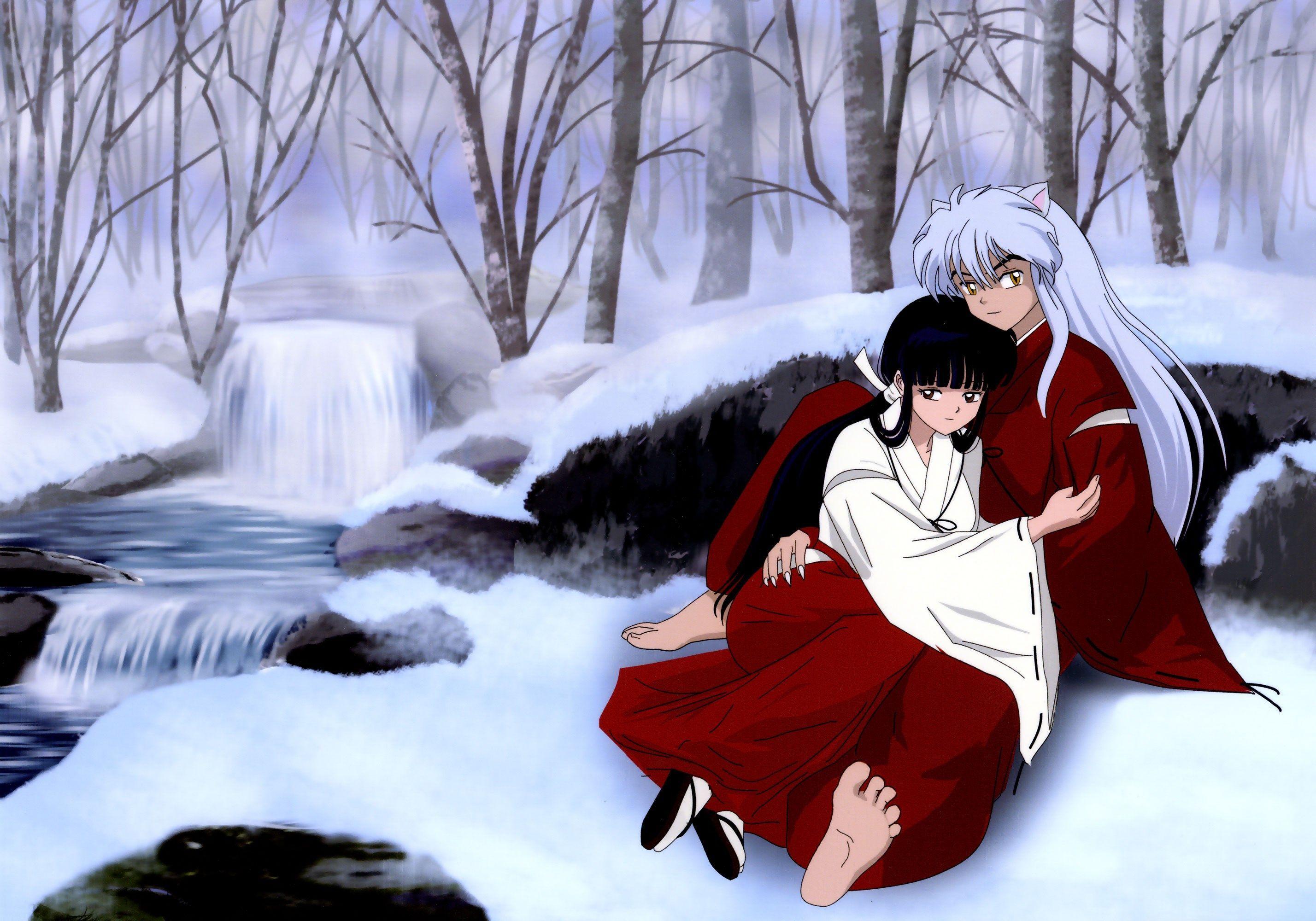 intimate kikyo inuyasha anime full HD wallpaper. ololoshenka