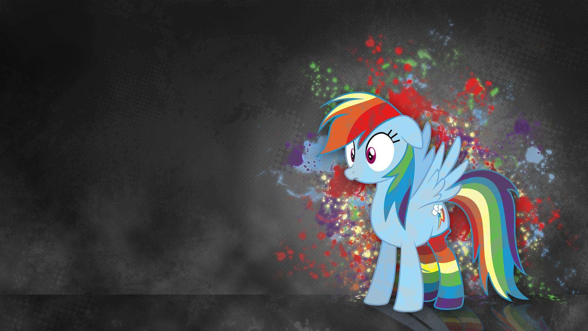 Rainbow Dash Female Pegasus Pony Wallpaper HD Image