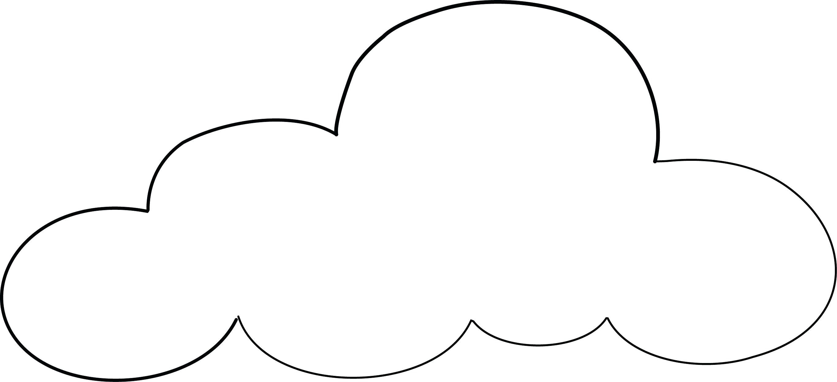 Cloud Outline Printable Coloring Page