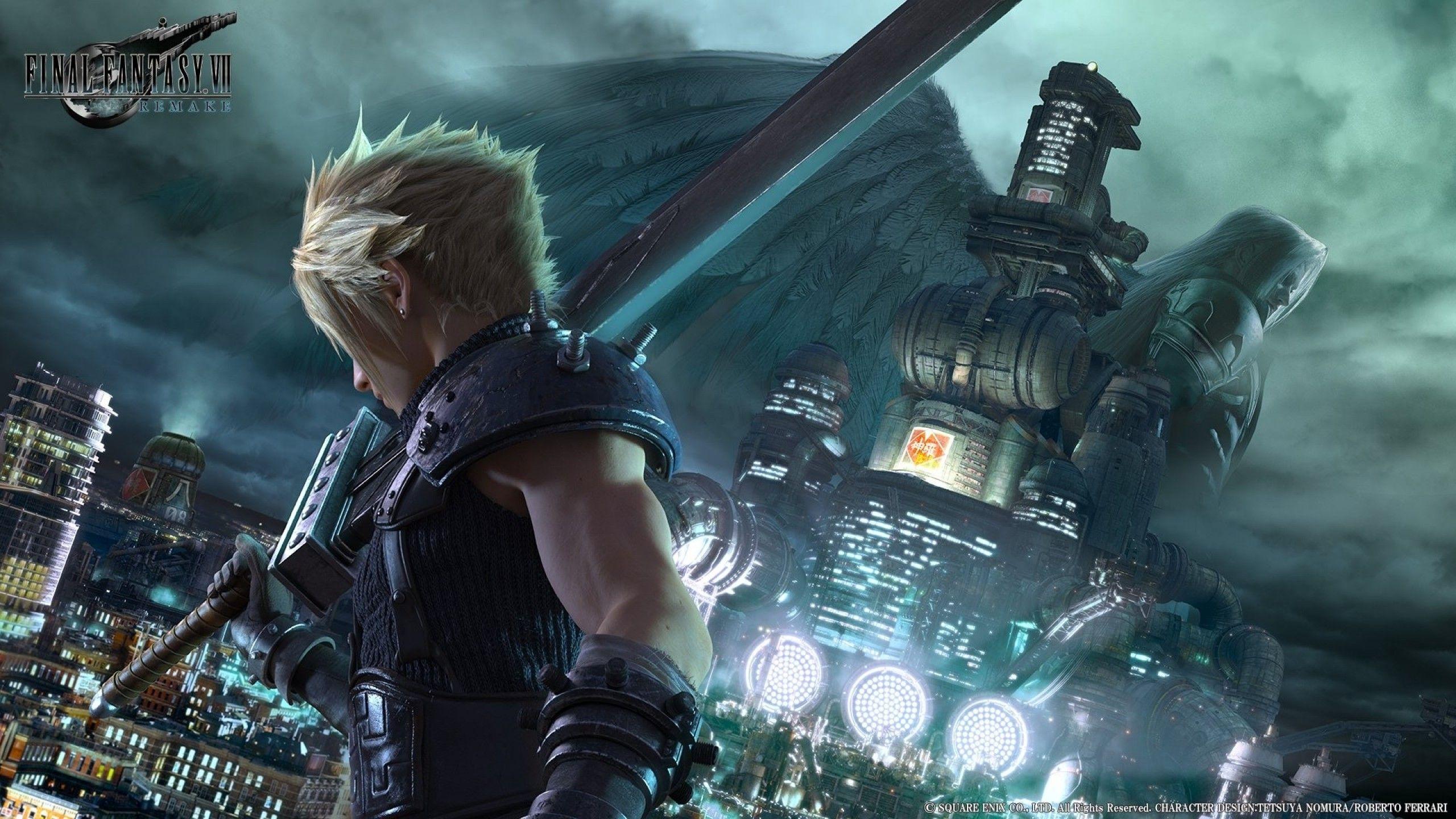 Download 2560x1440 Final Fantasy Vii, Cloud Strife, Big Sword, Armor
