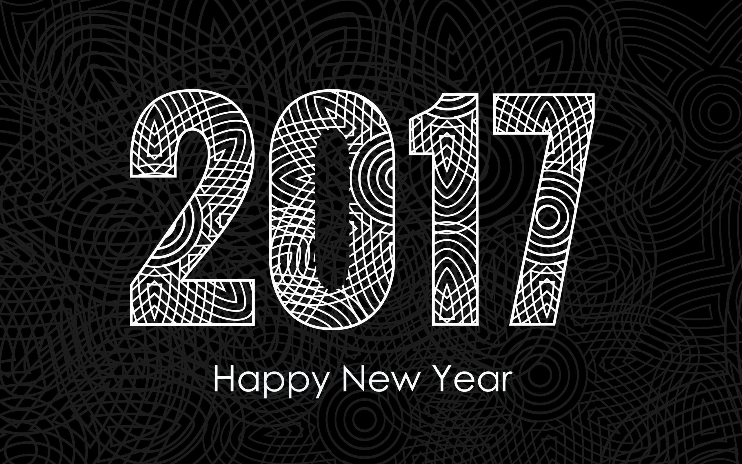 Wallpaper 2017 New year English Word Holidays 2560x1600