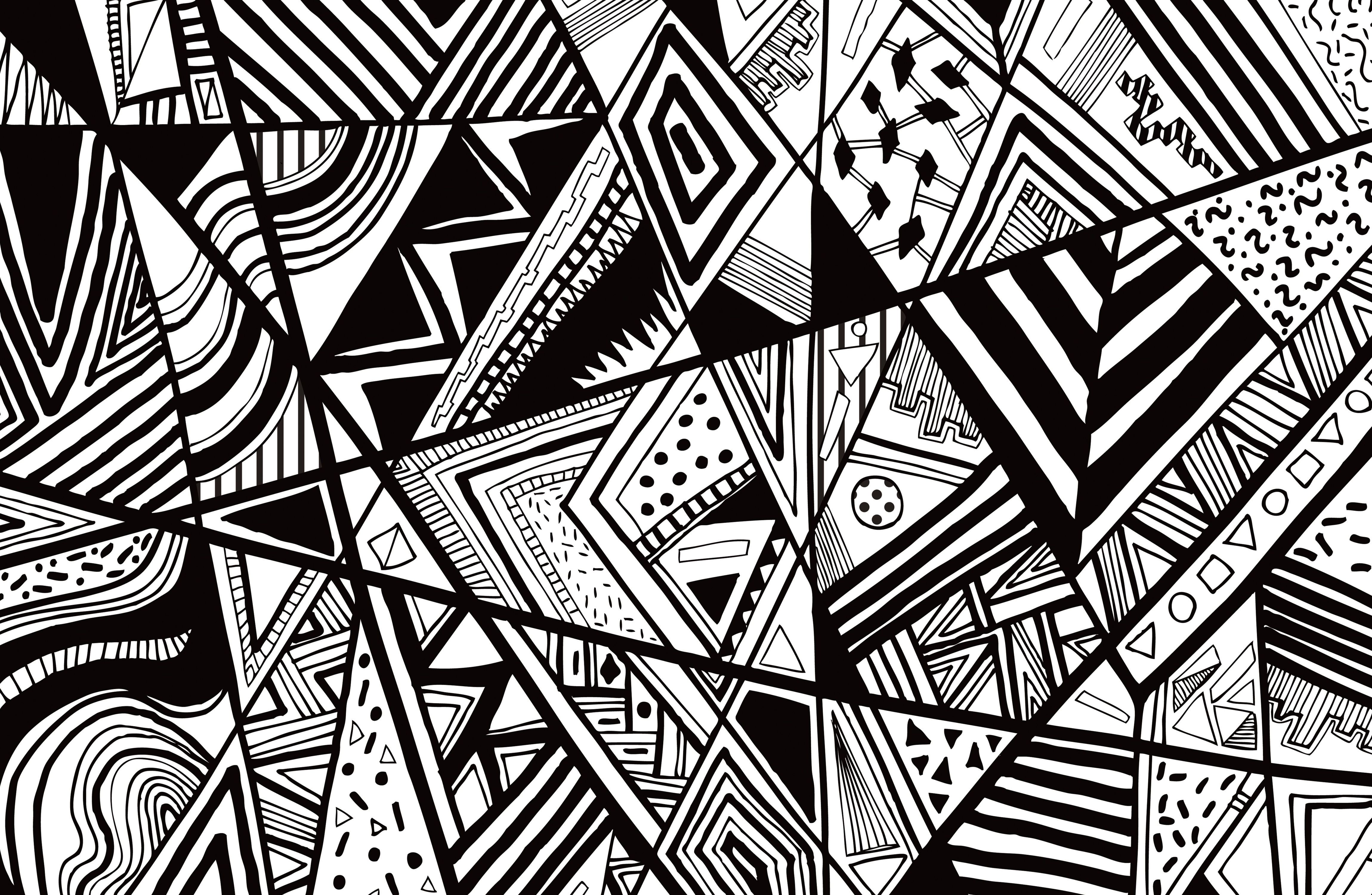 Abstract Black And White Drawings Black And White Aztec Background