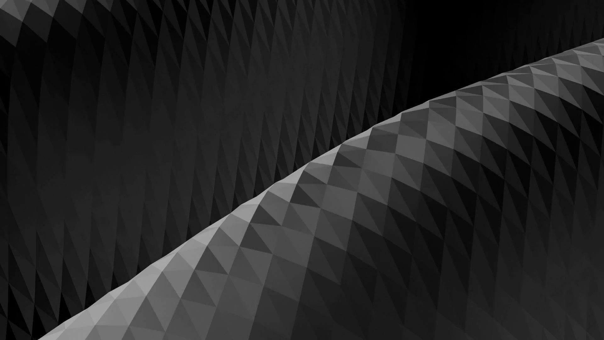 Abstract black and white low poly waving surface as elegant