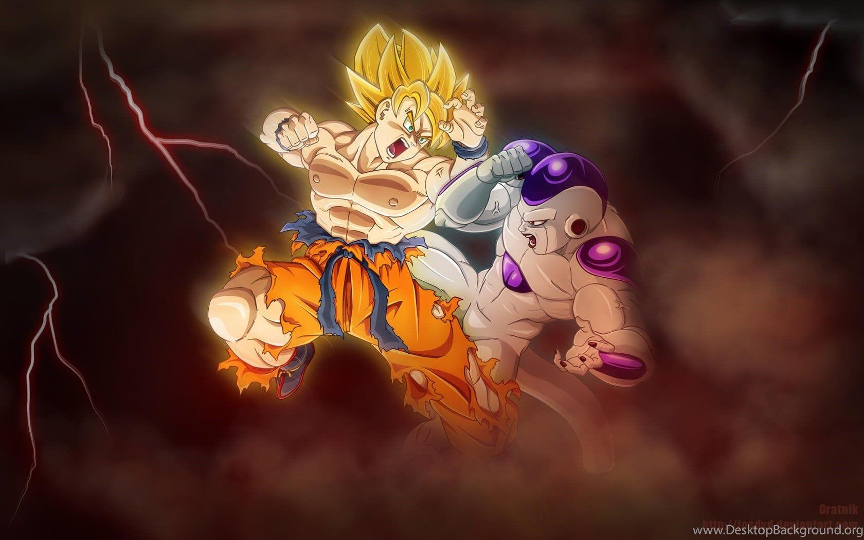 Goku Vs Frieza Wallpaper Desktop Background