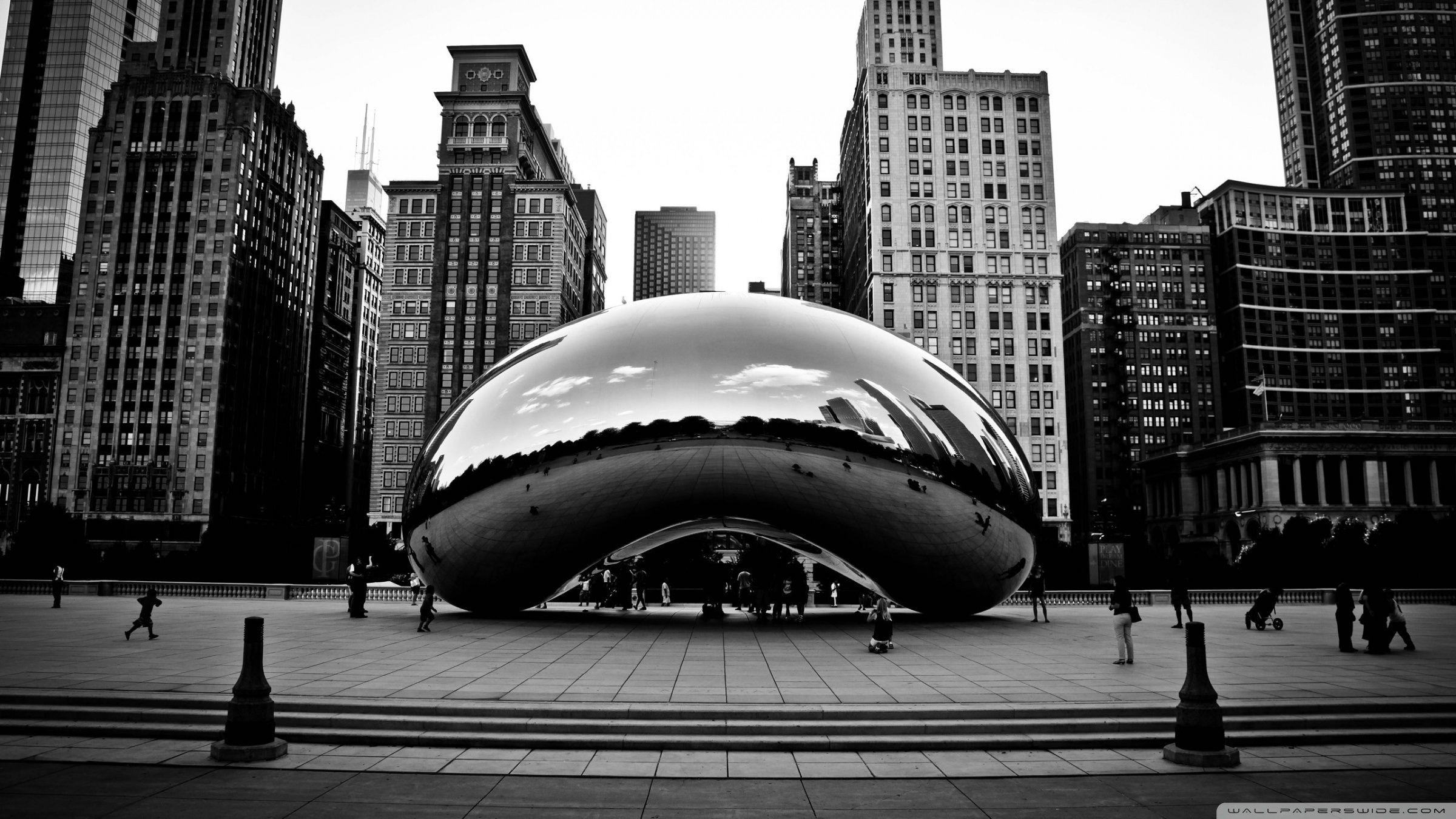 Cityscape Skyline Chicago Sculpture ❤ 4K HD Desktop Wallpaper