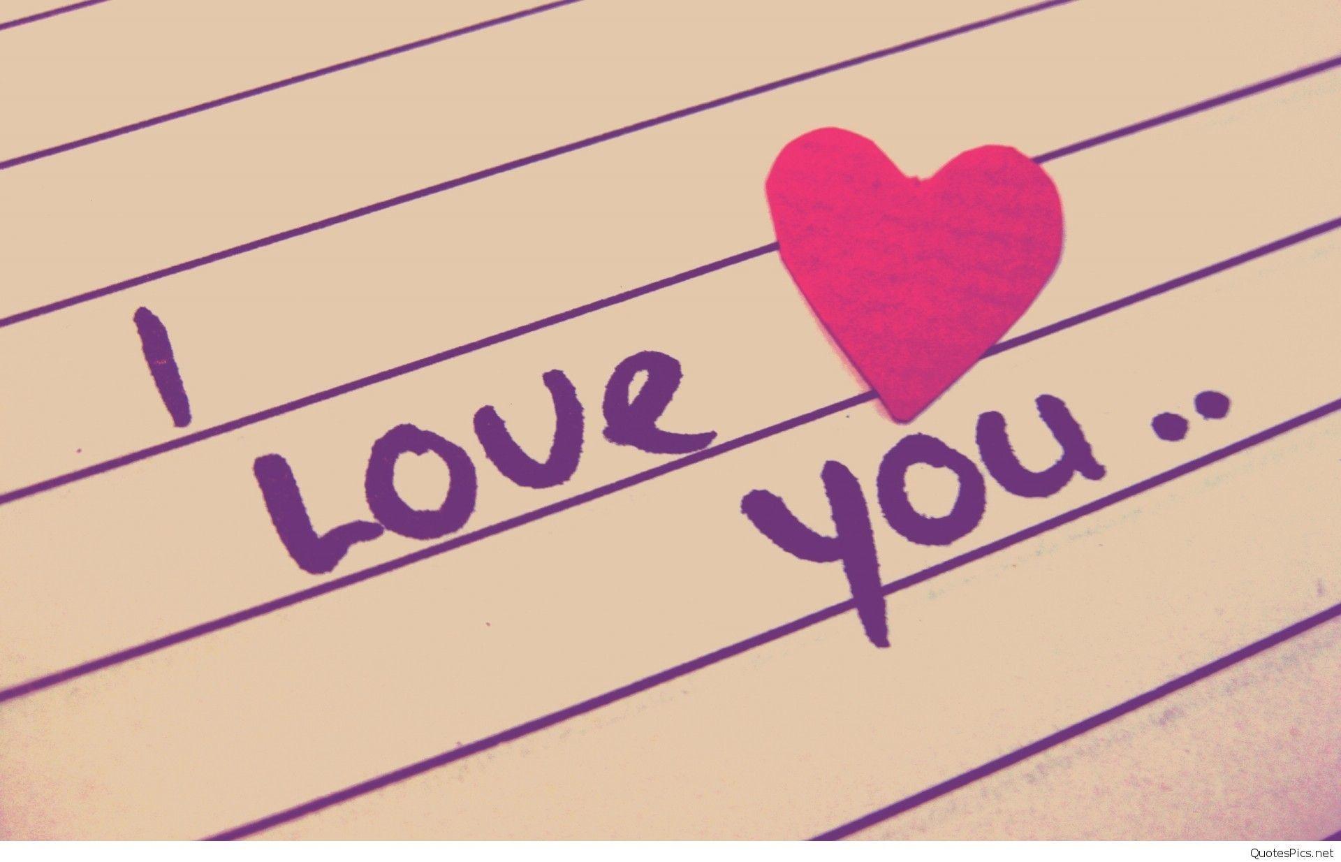 I Love You Wallpaper with Quotes