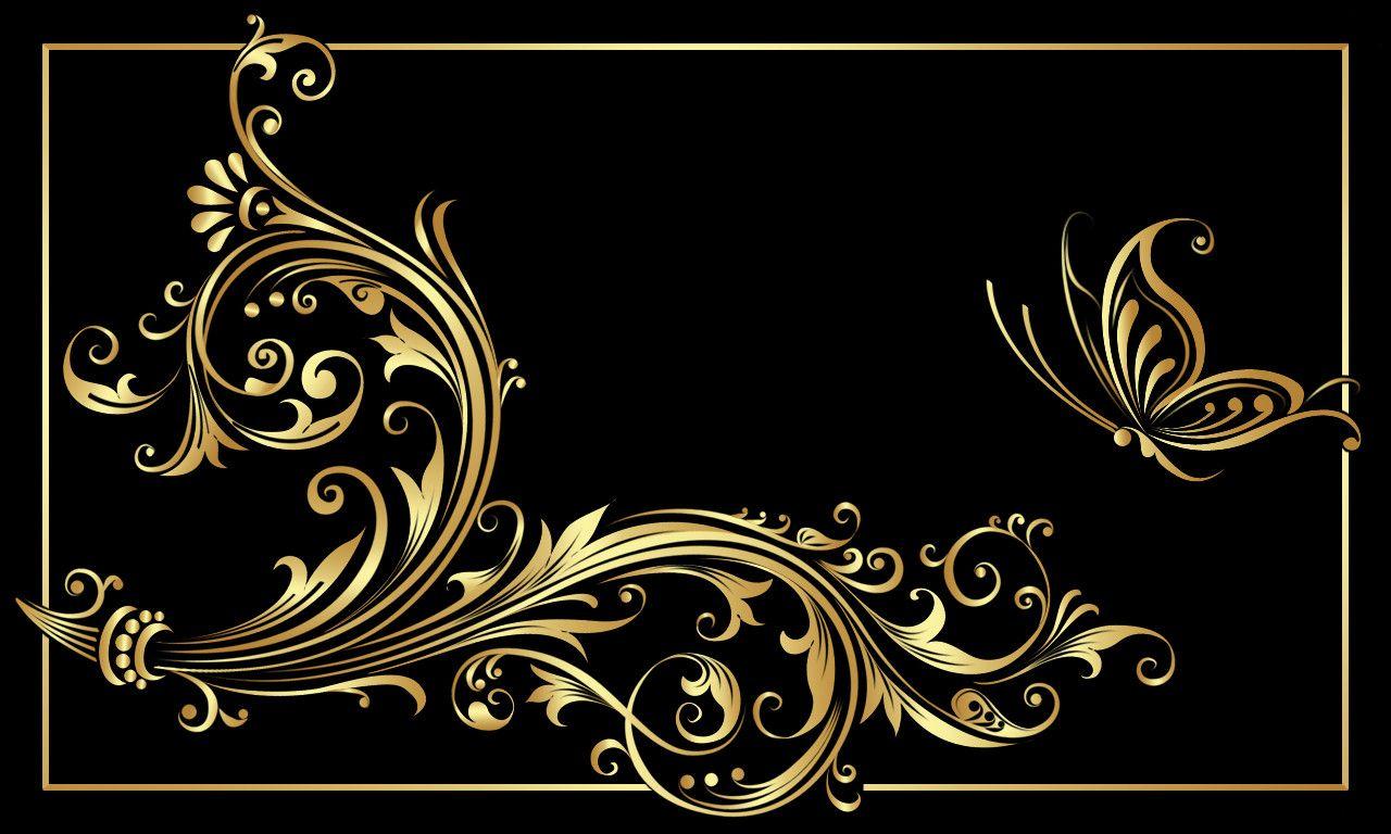 Download free black and gold wallpaper for your mobile phone 1280x768