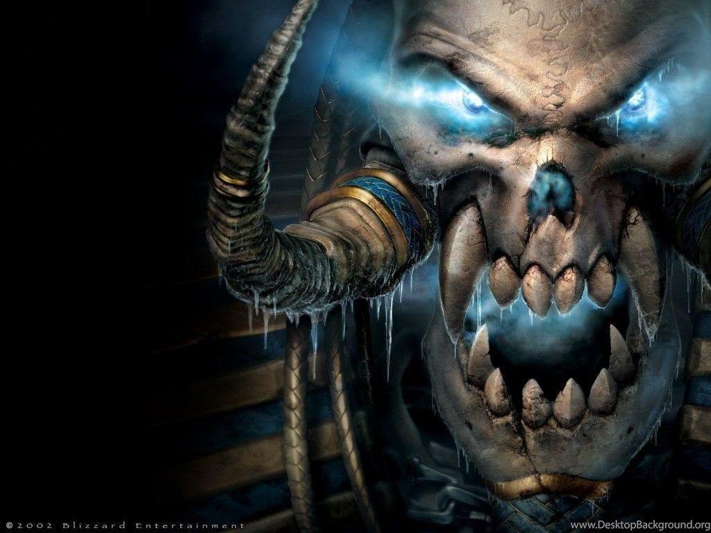 World Of Warcraft Undead Lich King Frozen Throne Desktop Background