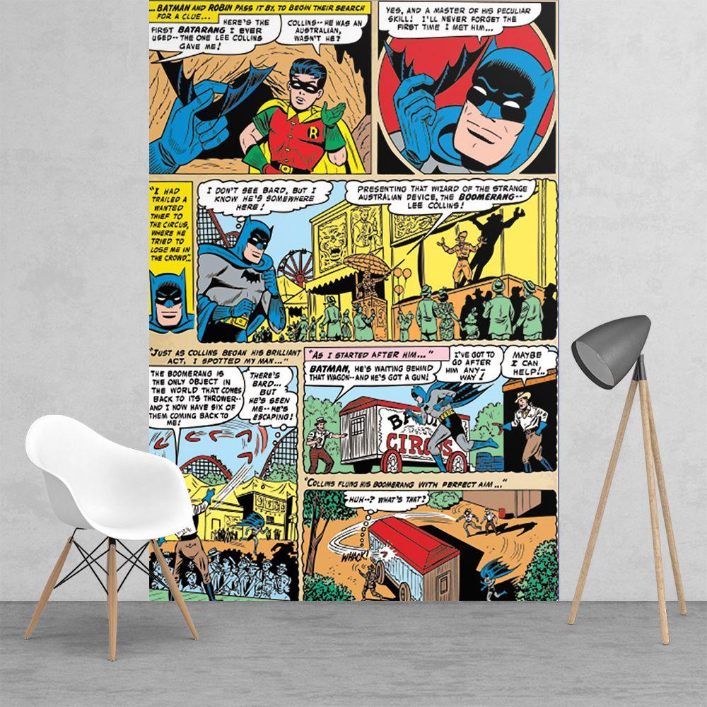 Batman and Robin Comic Strip Feature Wall Wallpaper Mural 1.58 x