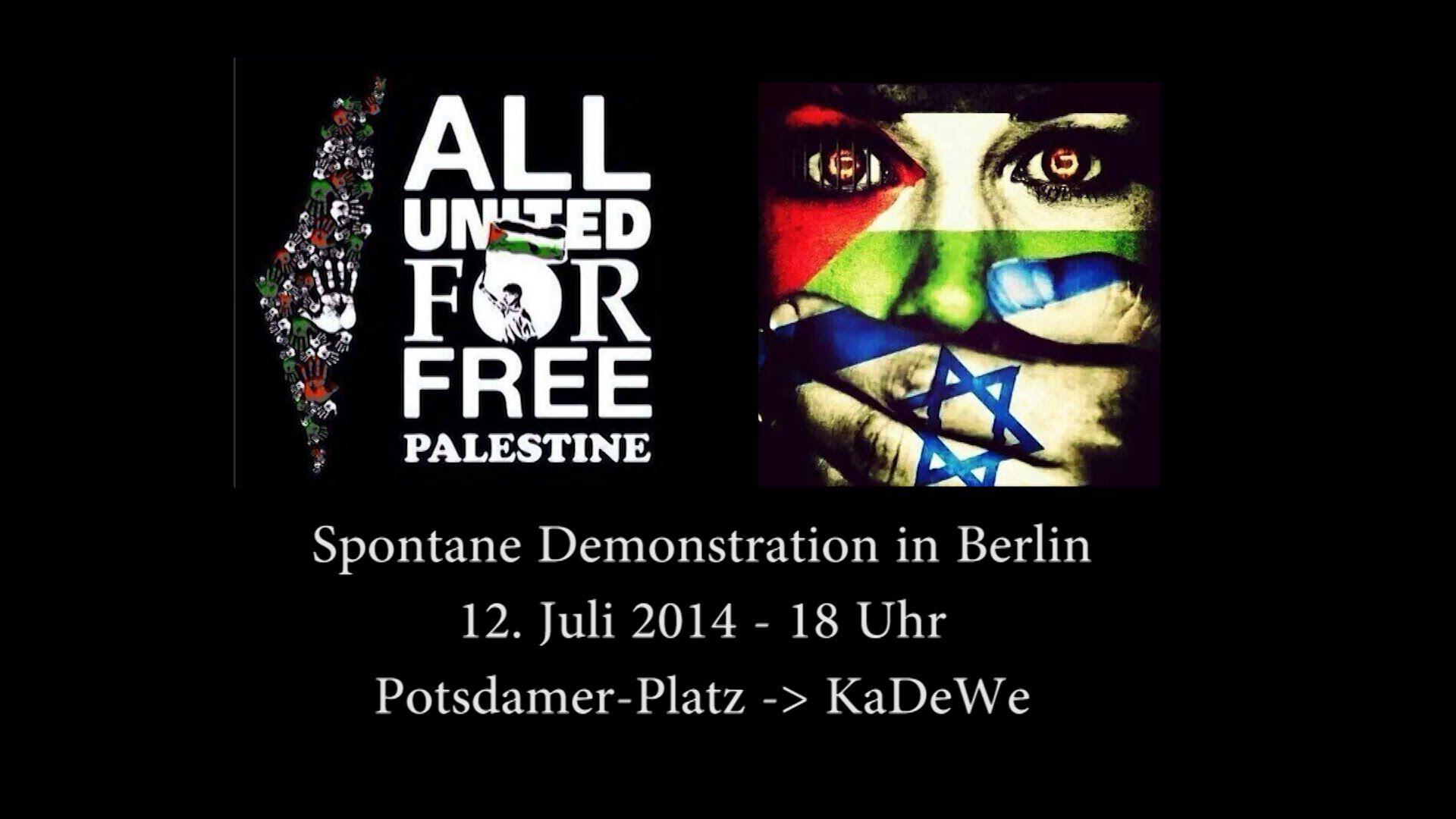 Demo in Berlin. Juli 2014 Palestine Gaza