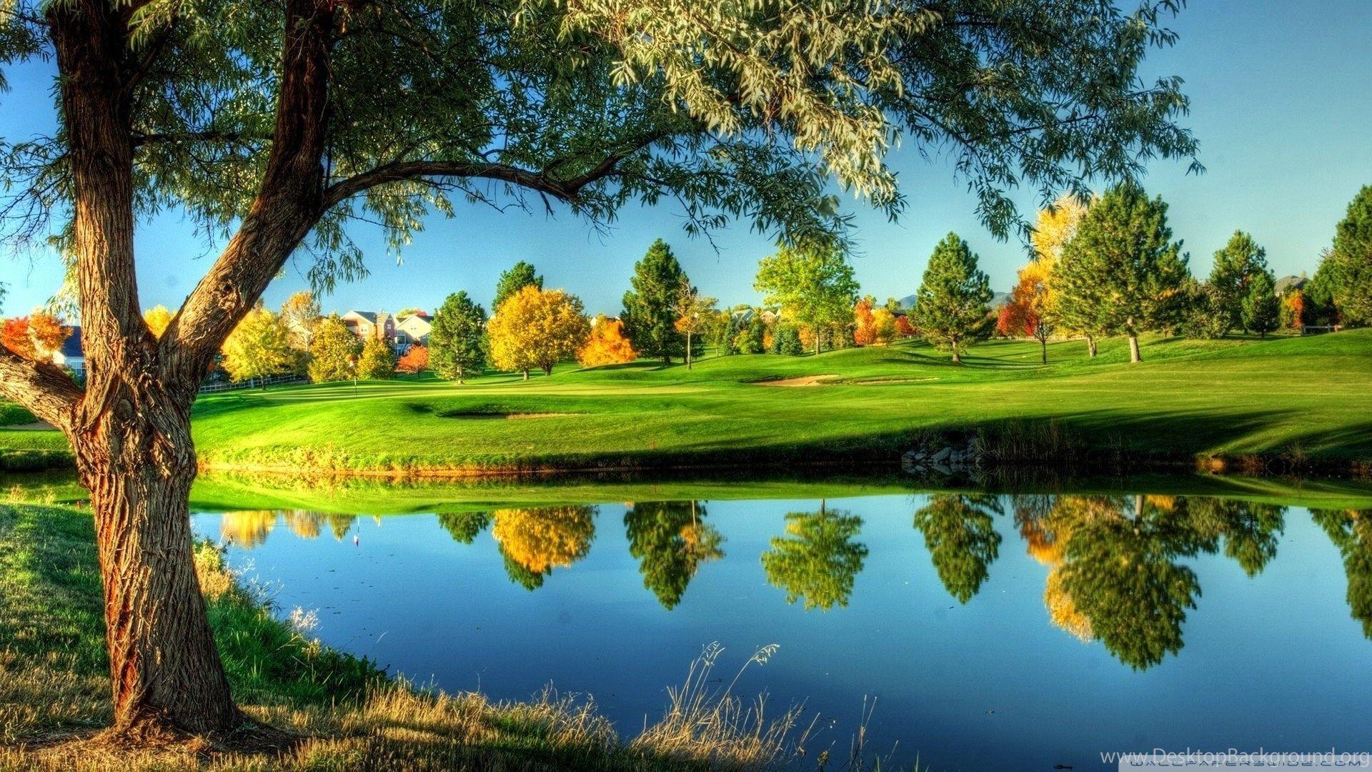 Golf Course Landscape HD Desktop Wallpaper, High Definition