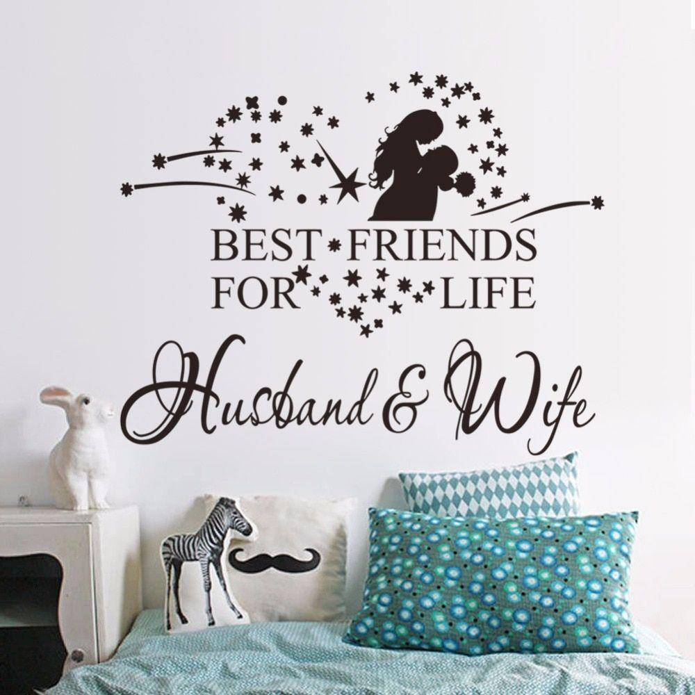Best Friend For Life Husband Wife Vinyl Wall Sticker Bedroom Decor