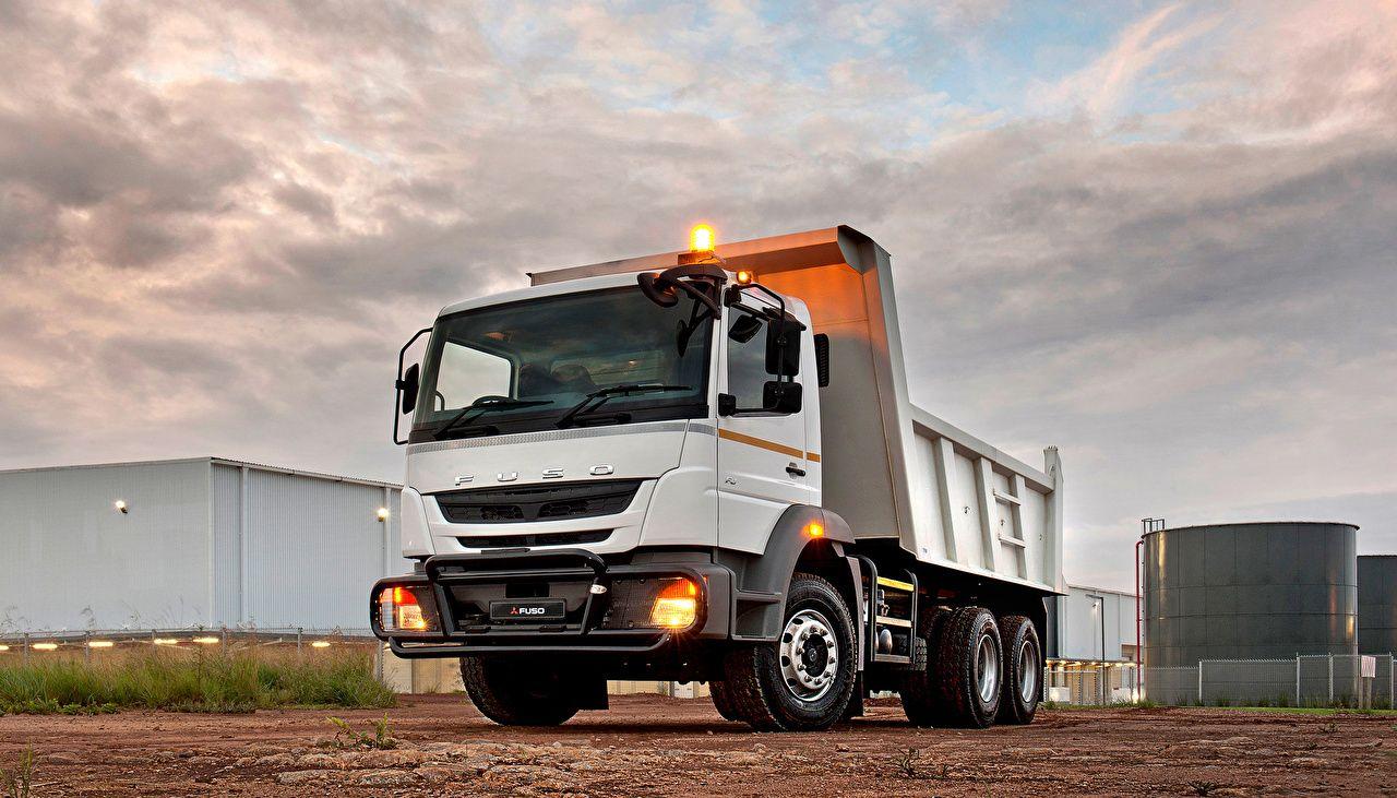 Wallpaper Trucks Mitsubishi 2017 Fuso FJ 26 280C Tipper White