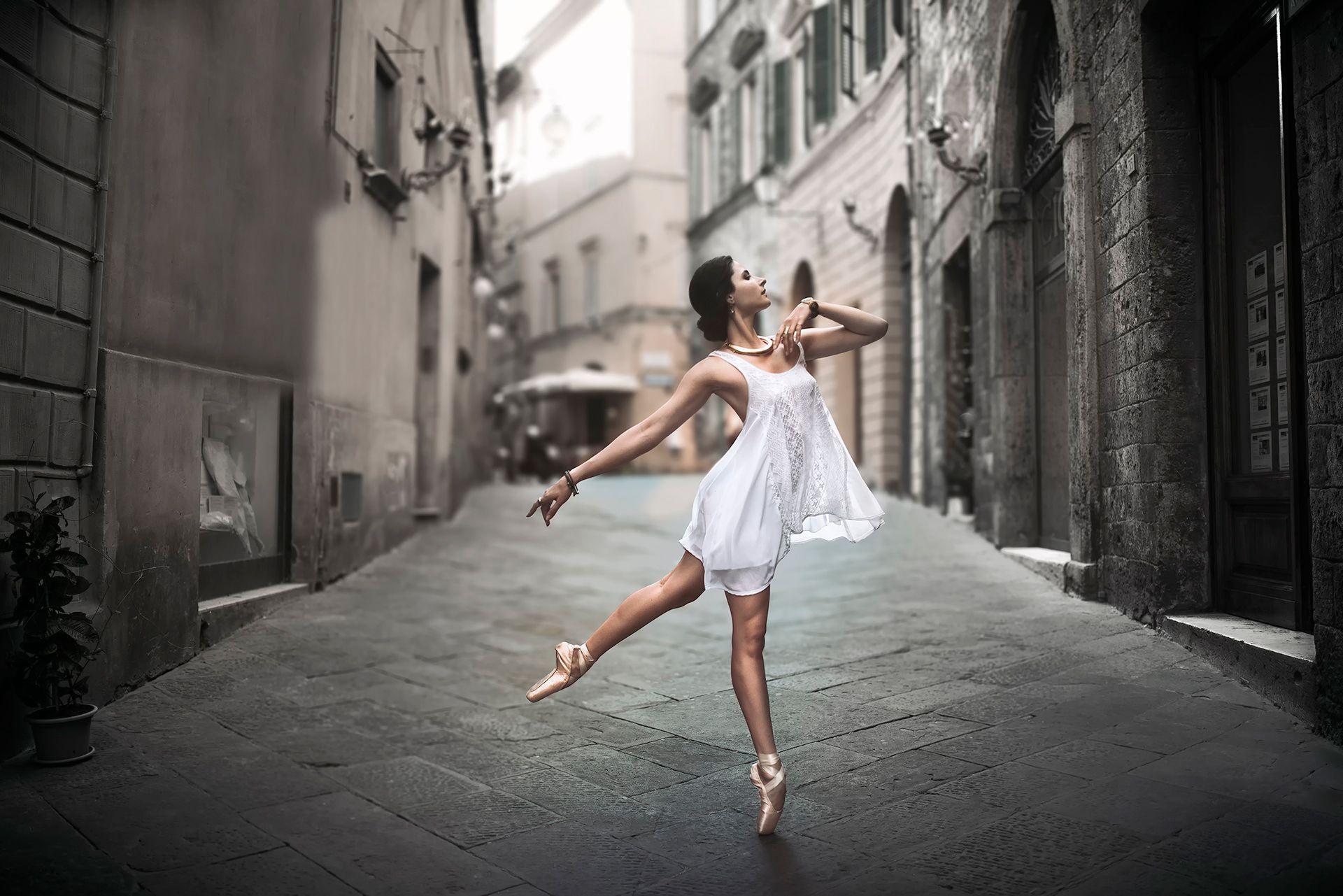 Street Ballerina. City, street, ballerina, pointe, ballet, dance