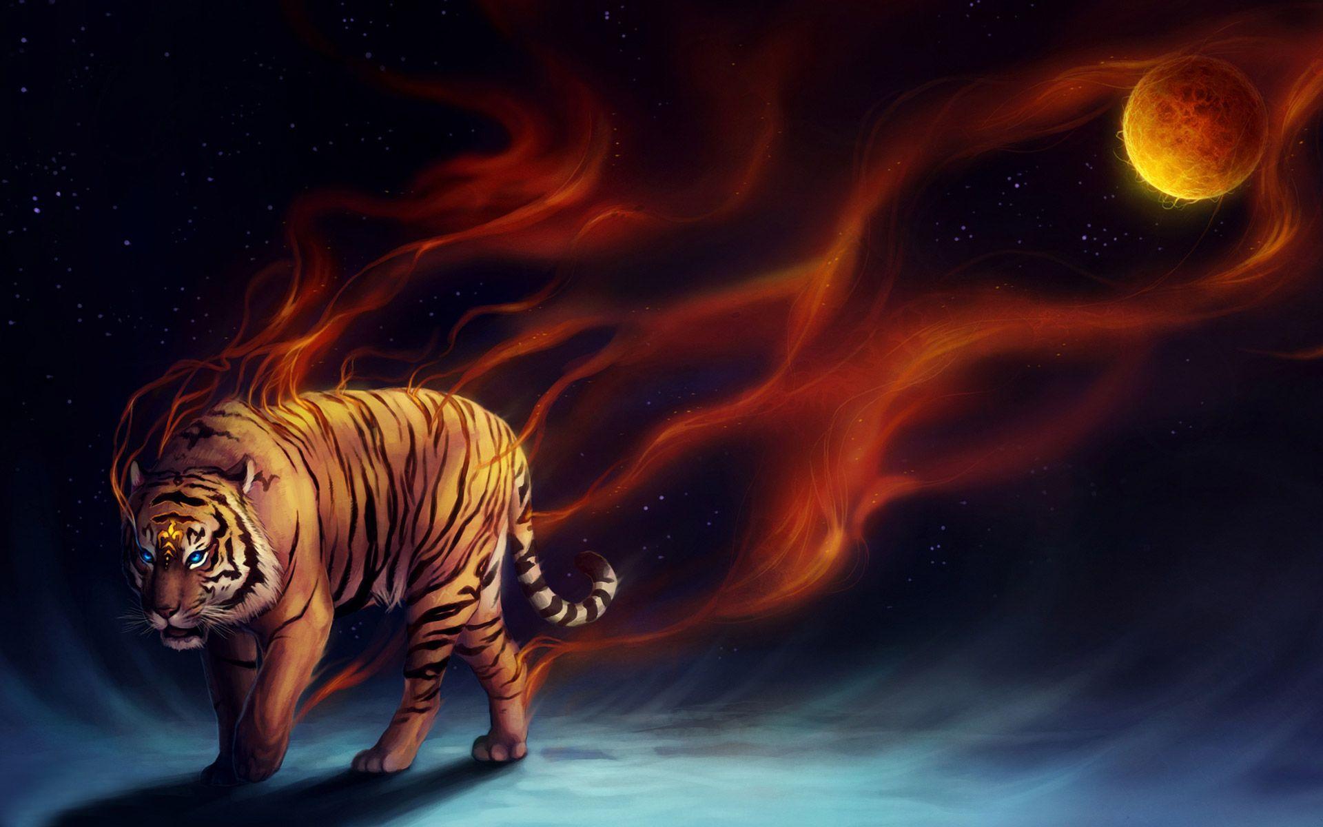 3D Wallpaper Of Tiger