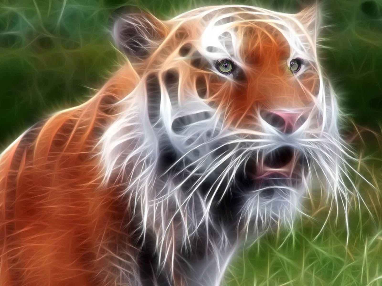 Tiger Wallpaper 3D Desktop Background. Animals Wallpaper. Tiger