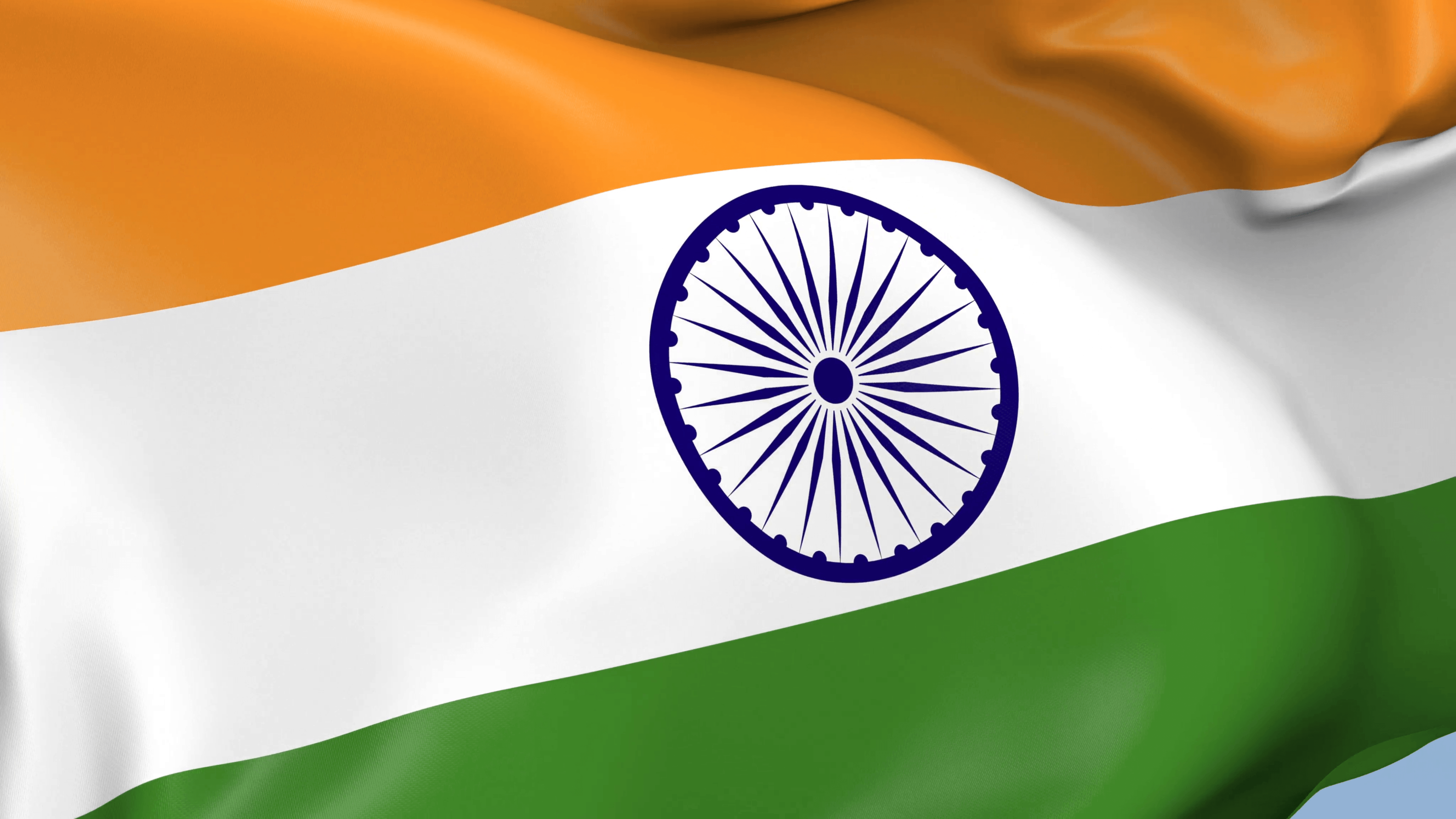 India Waving Flag Background Loop Motion Background
