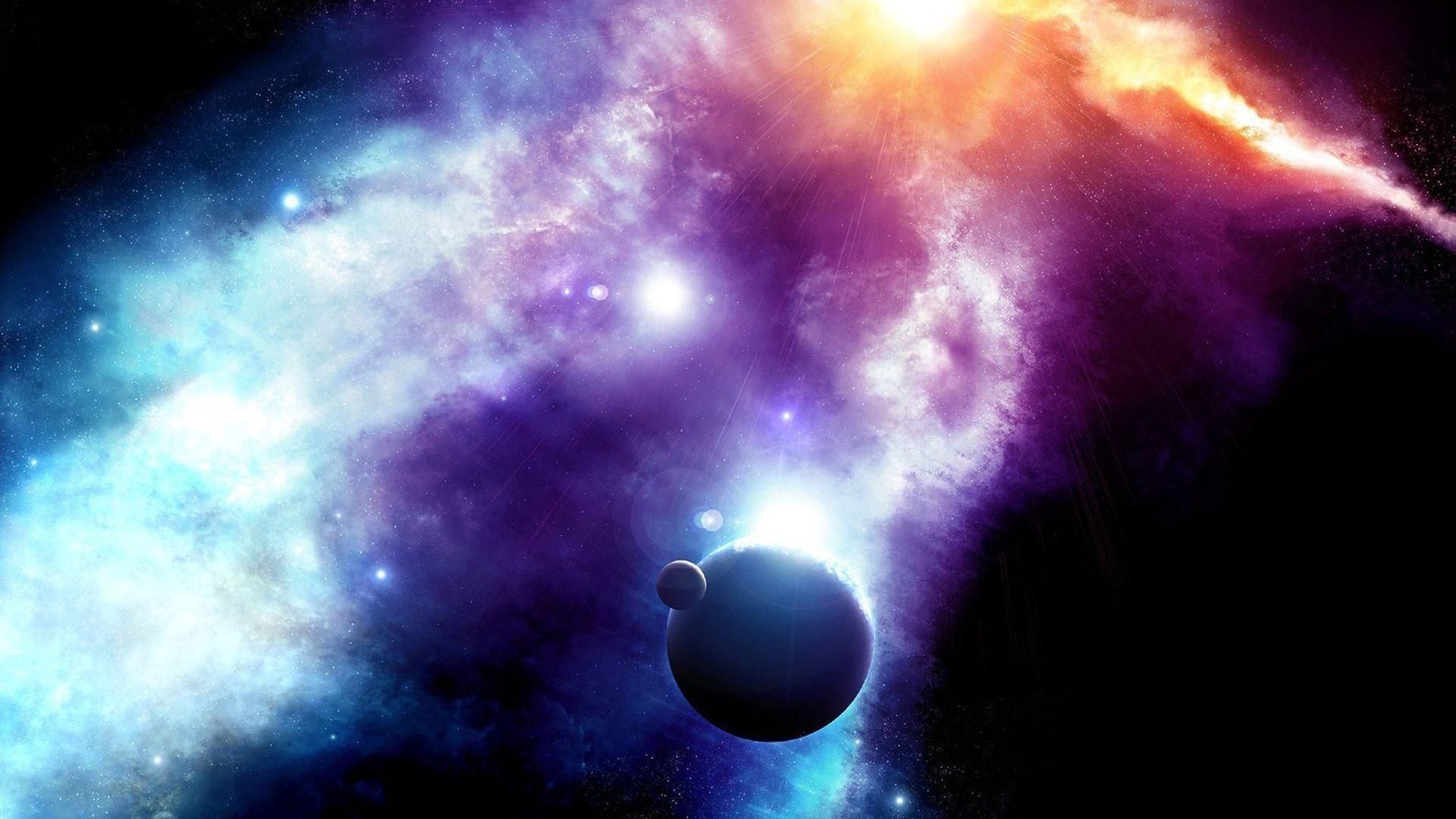 Wallpaper.wiki Neon Colors Space Wallpaper 1920x1080 PIC WPD0014674