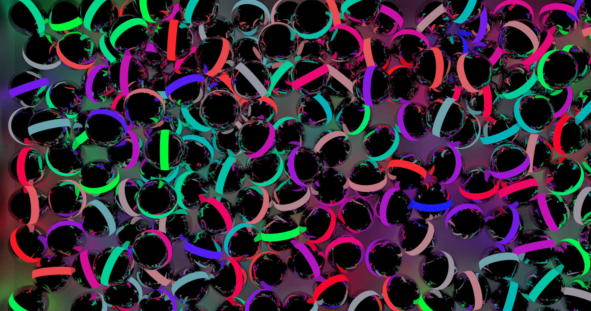 Neon colored balls