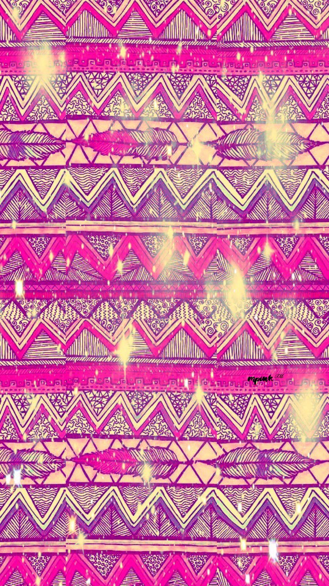 Pink Feather Aztec IPhone Android Wallpaper I Created For The App