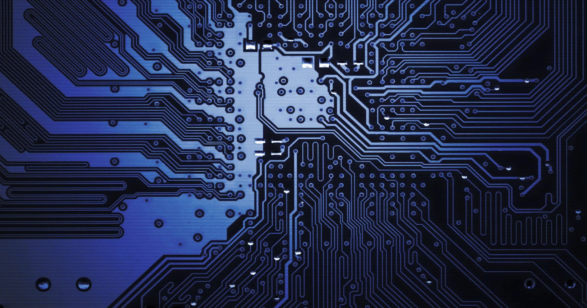 Circuit board background image. Scott's Computer Emporium