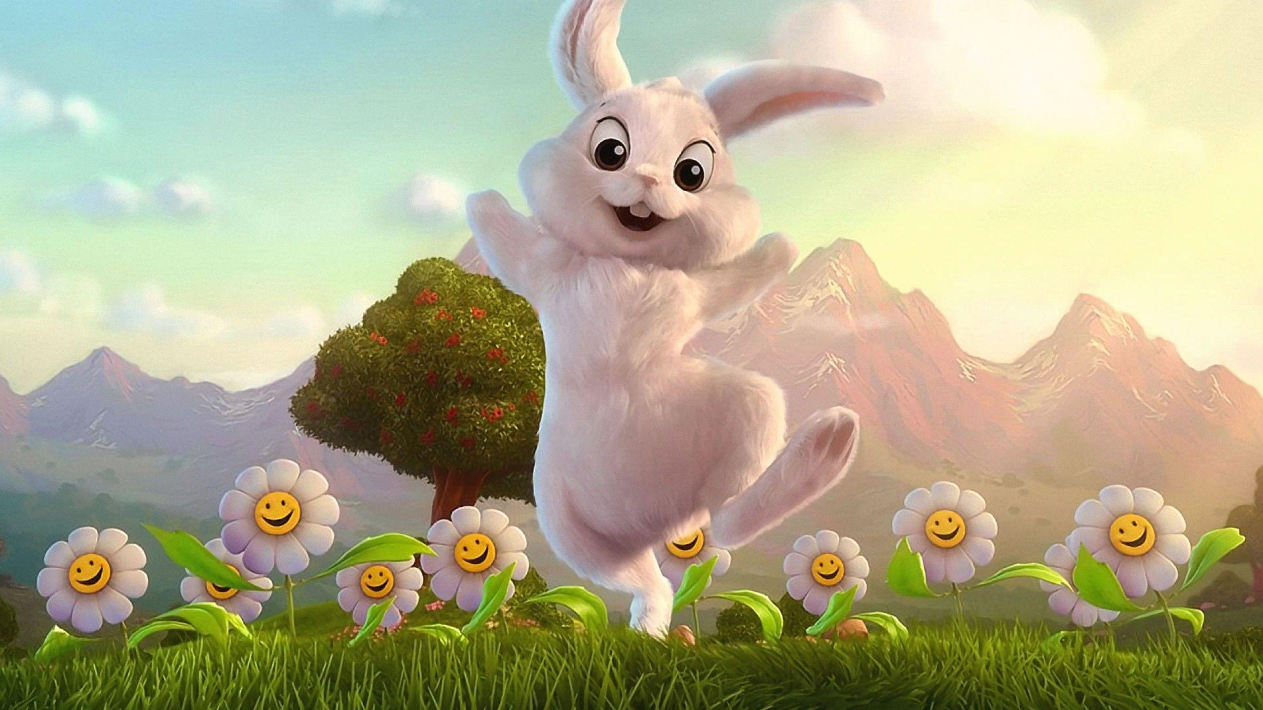 Cute Bugs Bunny White Rabbit Cartoon Wallpaper for Desktop