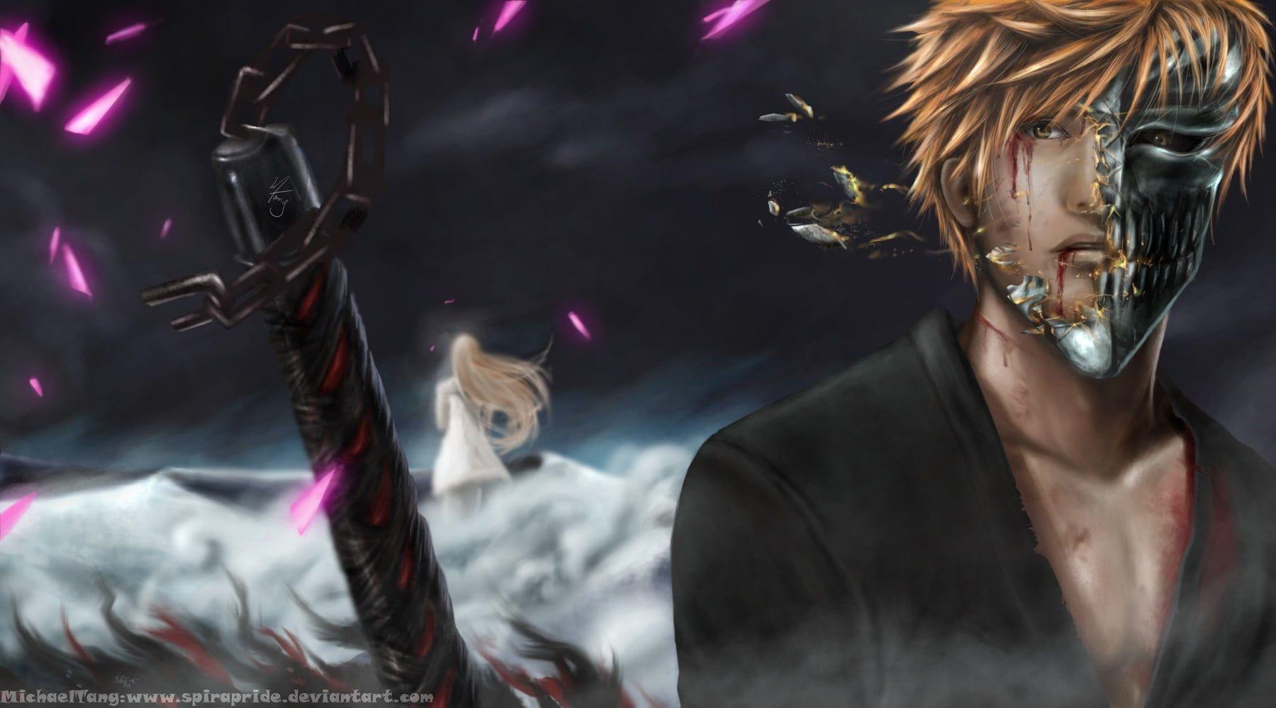 Kurosaki Ichigo wallpaper, Kurosaki Ichigo, Bleach, Inoue Orihime