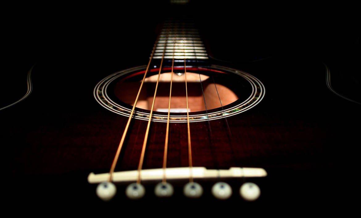 Guitar Black Background Antonio Music Academy, Guitar