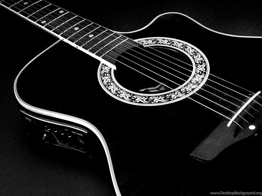 Guitar Black Background Desktop Background