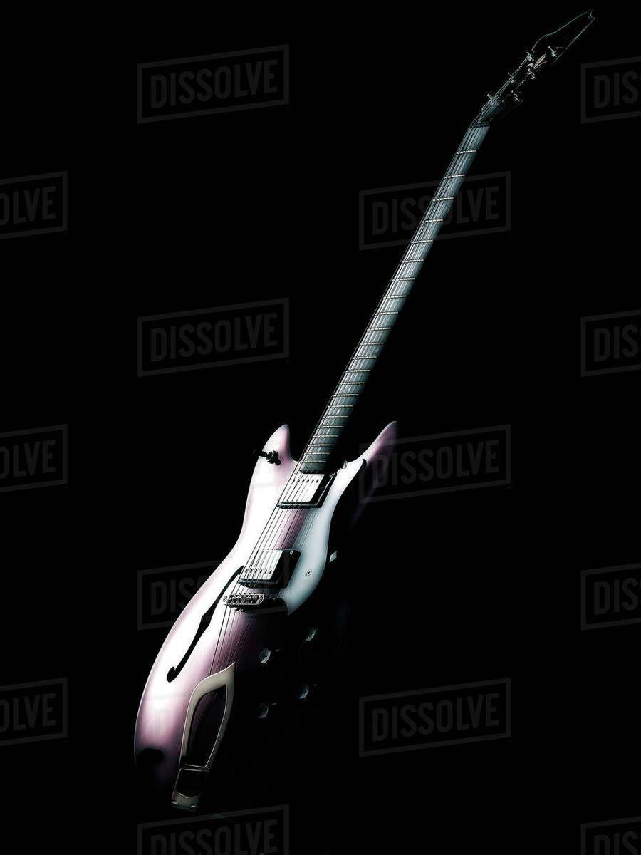 Electric guitar on black background
