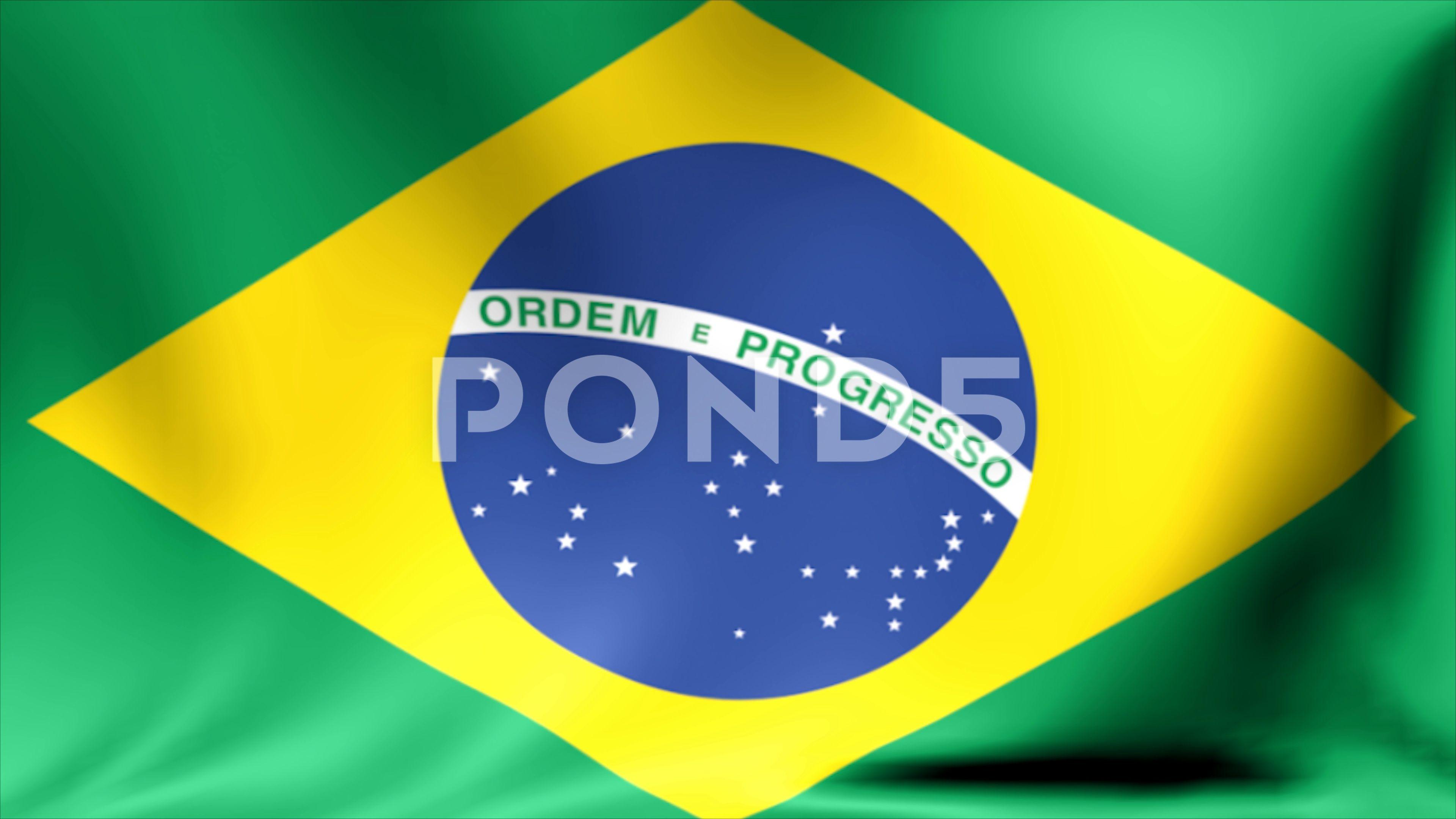 Brazil Flag. Background Seamless Looping Animation. 4K High
