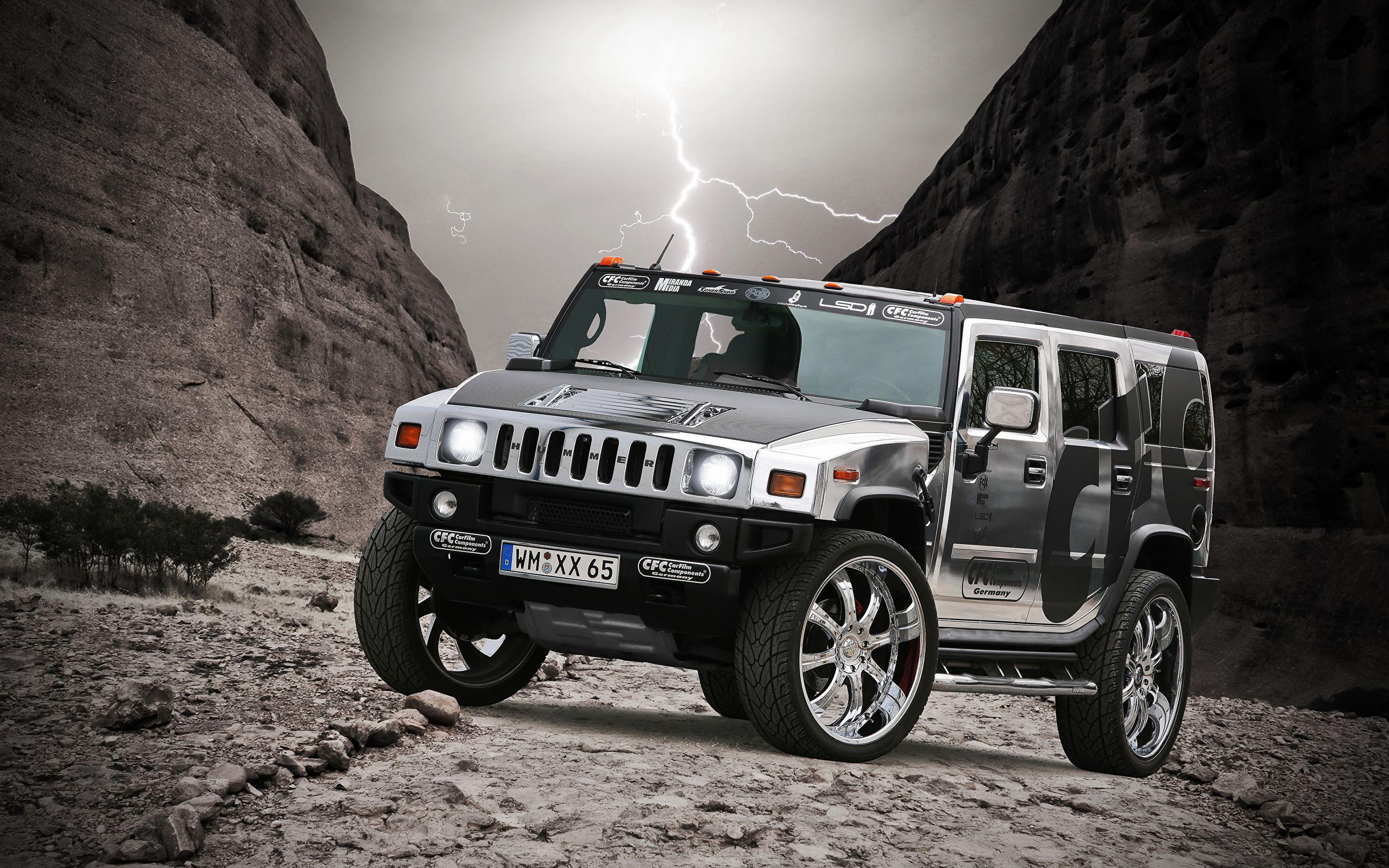 Picture Hummer 2010 H2 Lightning Silver color Cars Front 2880x1800