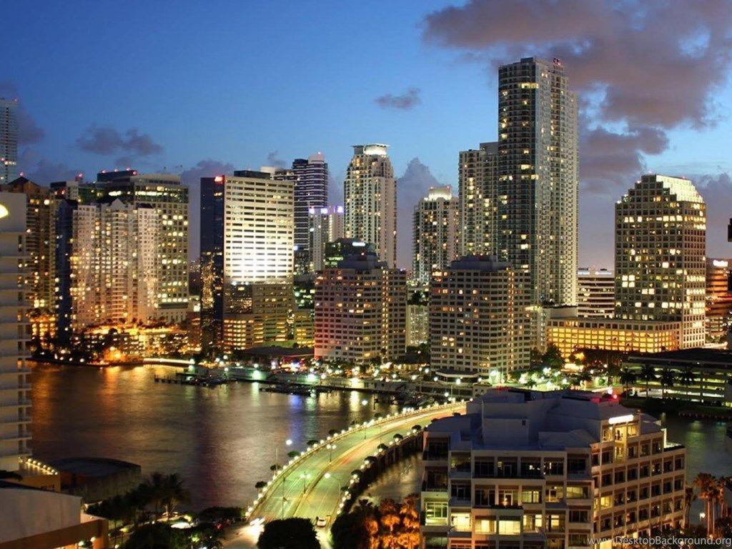 Miami Skyline Wallpaper Desktop Background