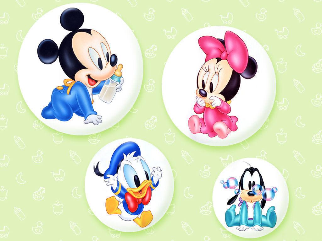 Portraits Of Baby Minnie, Mickey, Donald And Goofy: Cartoons