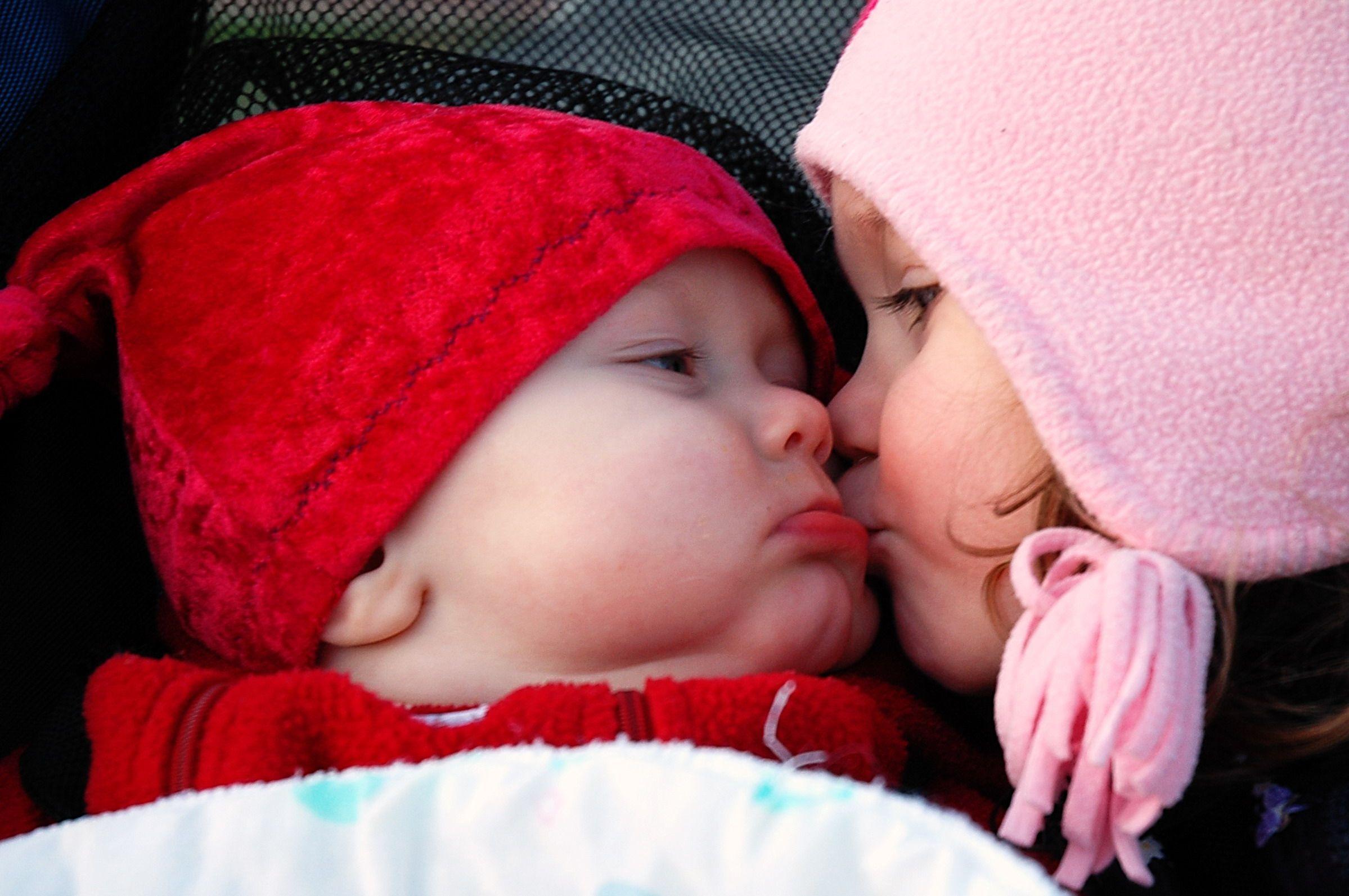 Little Child Babies Kiss Picture Share On Facebook Timline