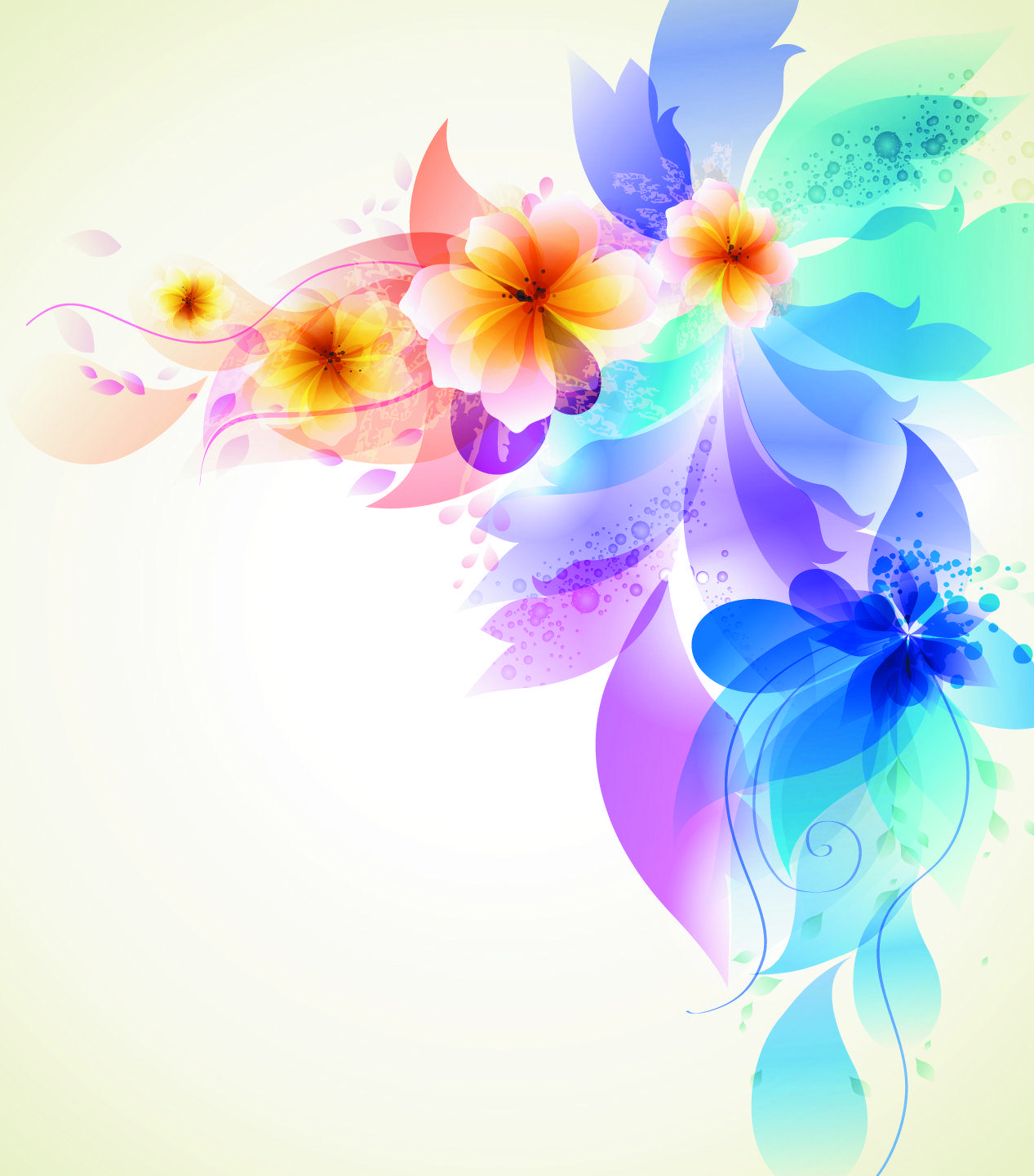 Free Vector Romantic Flower Background 03 Vector_020511_3 1267