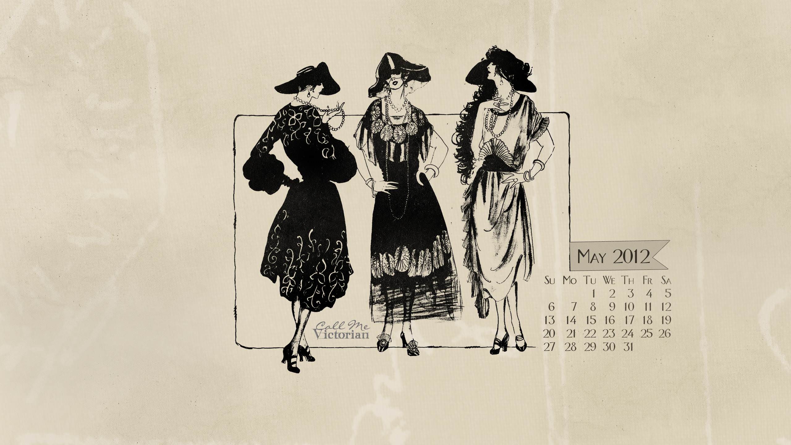 Desktop Wallpaper Calendar: May 2012. Call Me Victorian