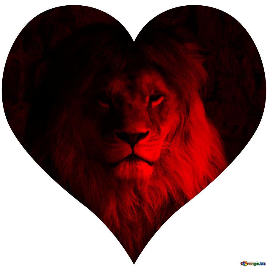 Download Free Picture Red Lion In Heart On CC BY License Free