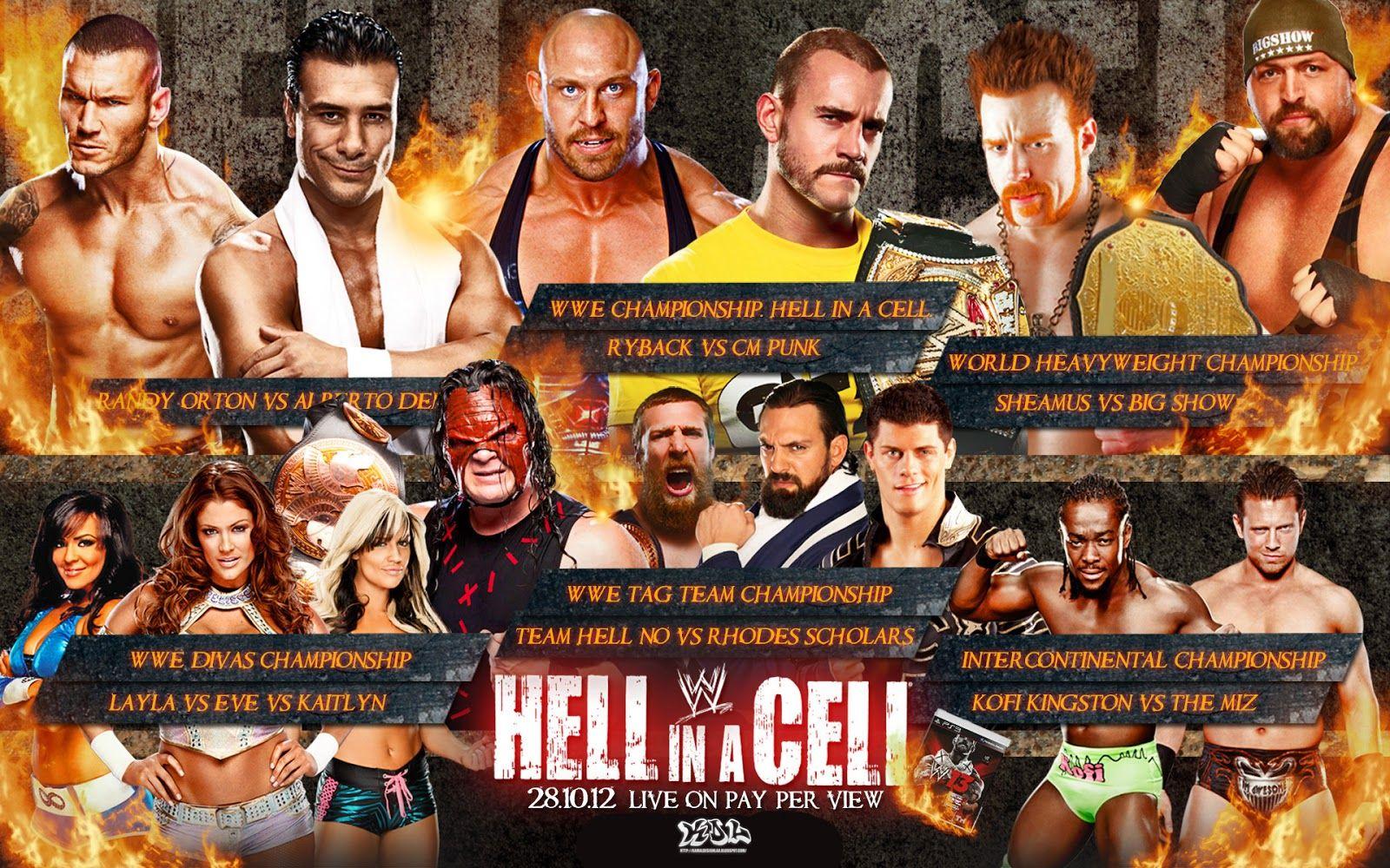 NEW! WWE Hell In A Cell 2012 Matchcard Wallpaper!. Kamal Design Lab