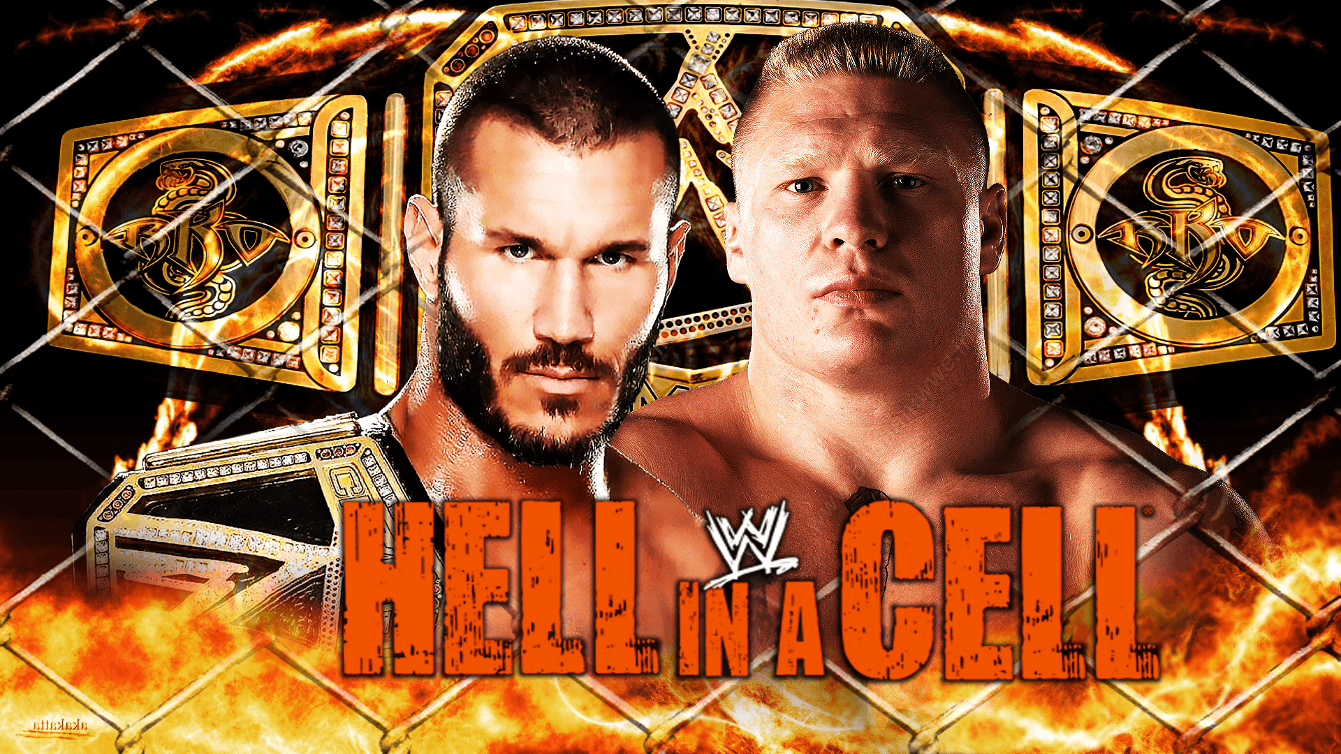 WWE Hell In A Cell 2013 Match Card Custom HD