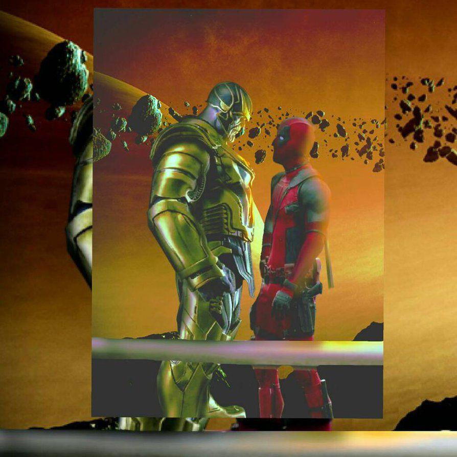 Marvel Deadpool Vs Thanos By Talgatov Timur