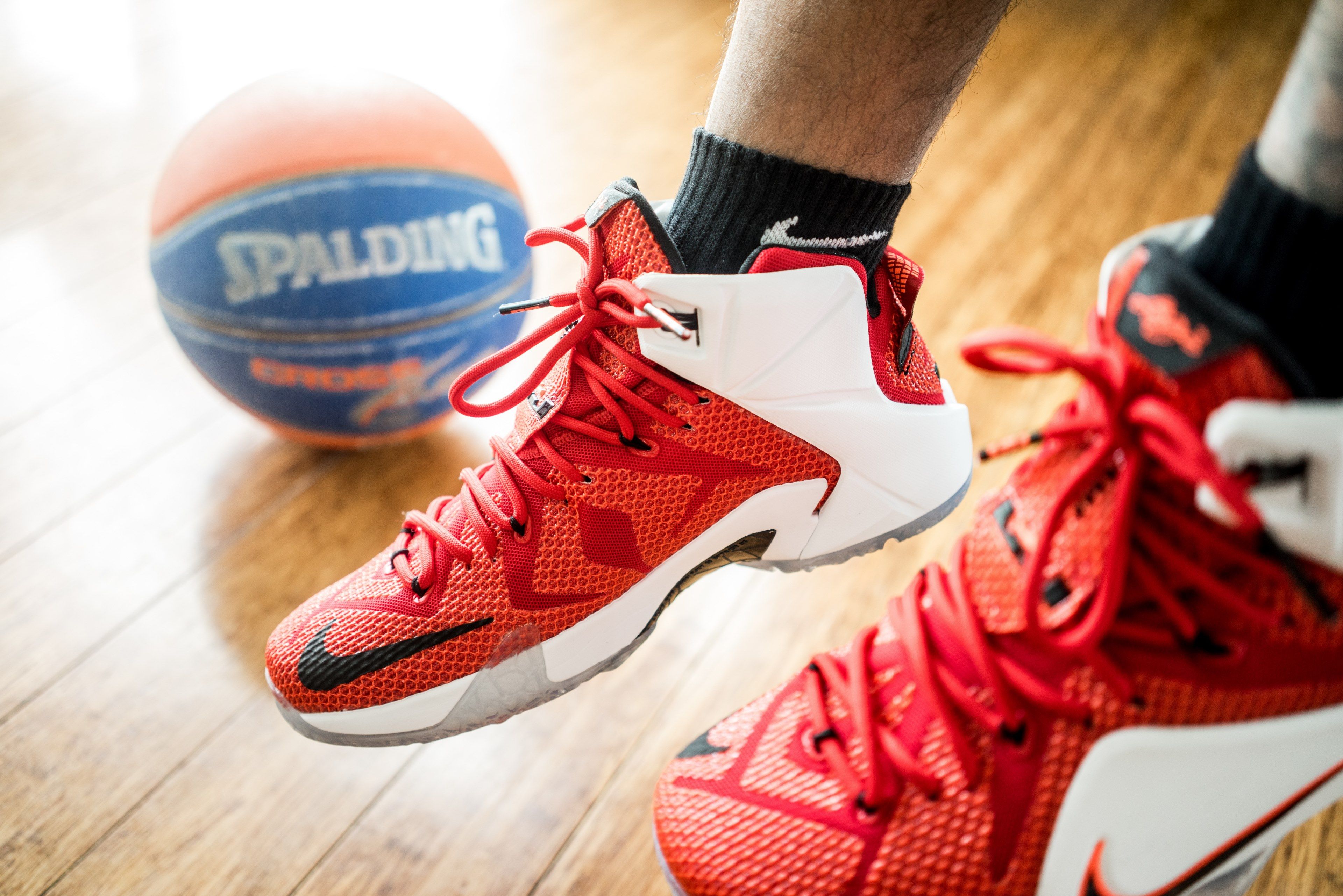 shoes #lebron #nike #spalding #basketball #nikeshoes 4k wallpaper