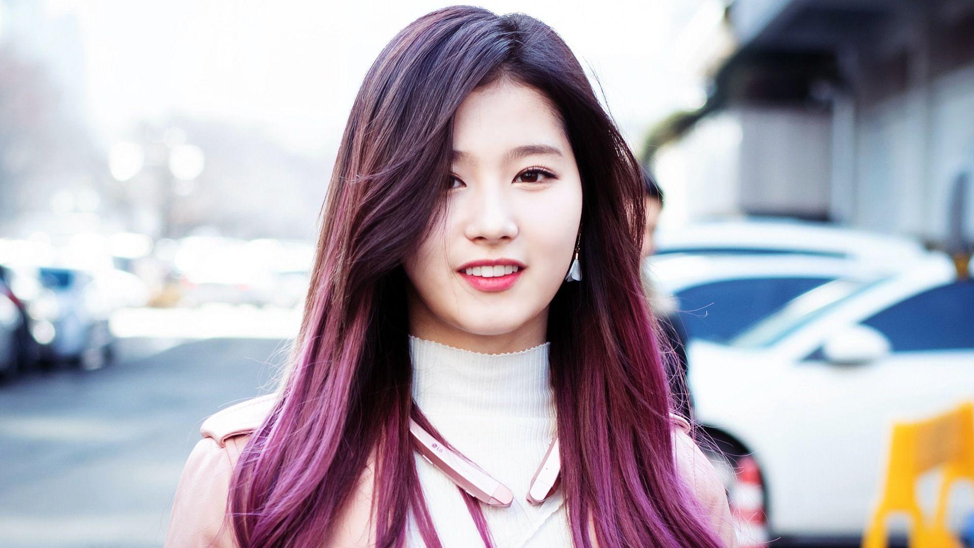Sana Purple Hair TWICE K Pop Girl Wallpaper. Hair In 2019