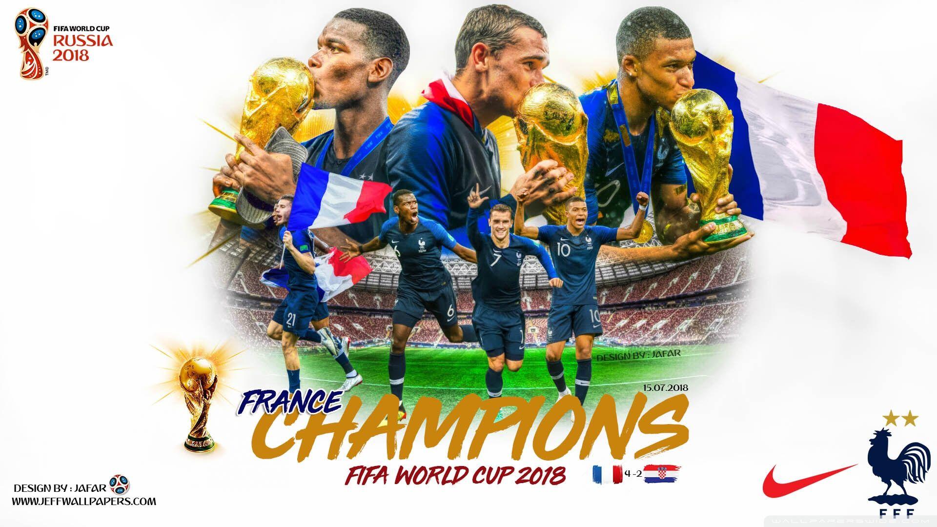 FRANCE CHAMPIONS FIFA WORLD CUP 2018 ❤ 4K HD Desktop Wallpaper